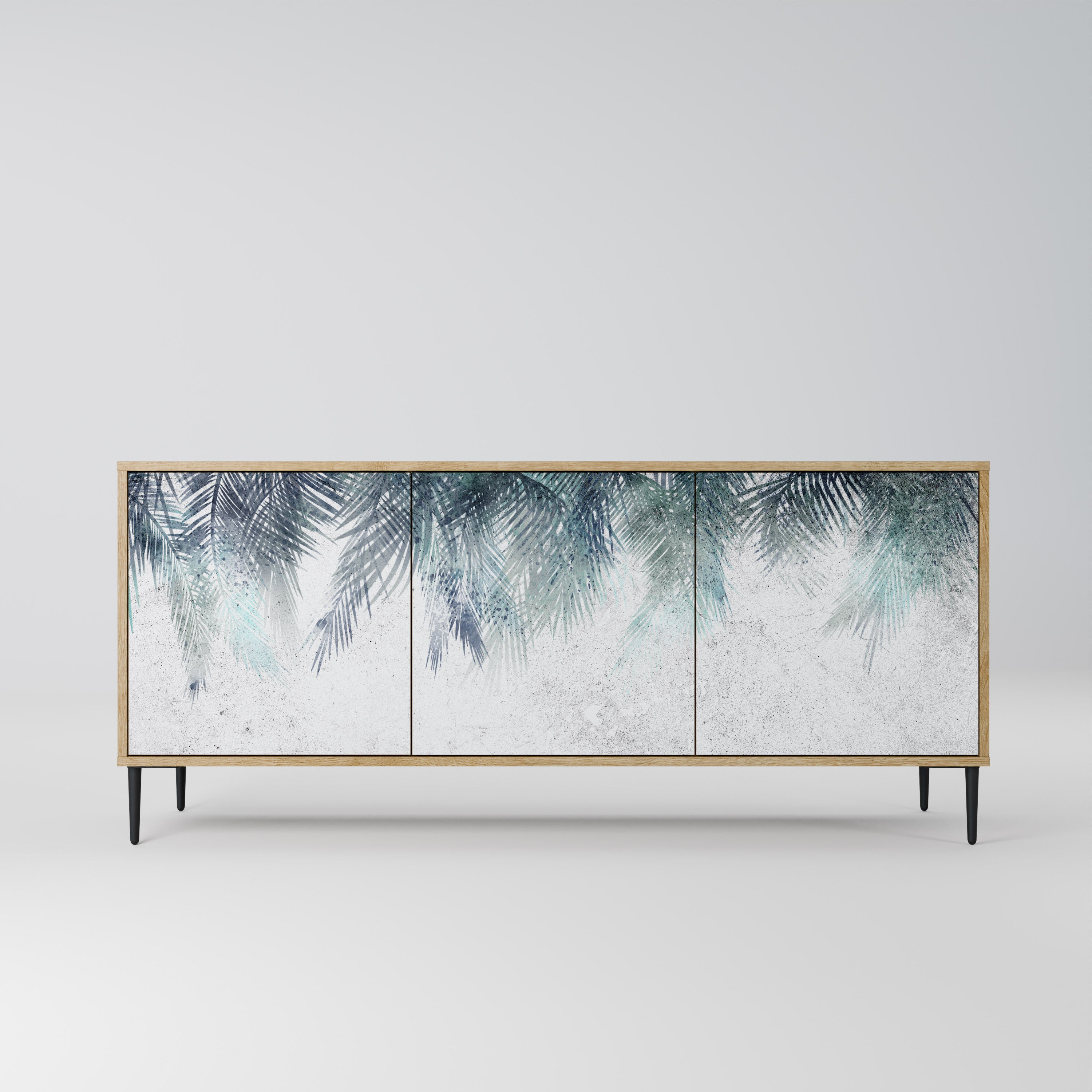 PALM VEIL 3-Door Sideboard in Oak Effect