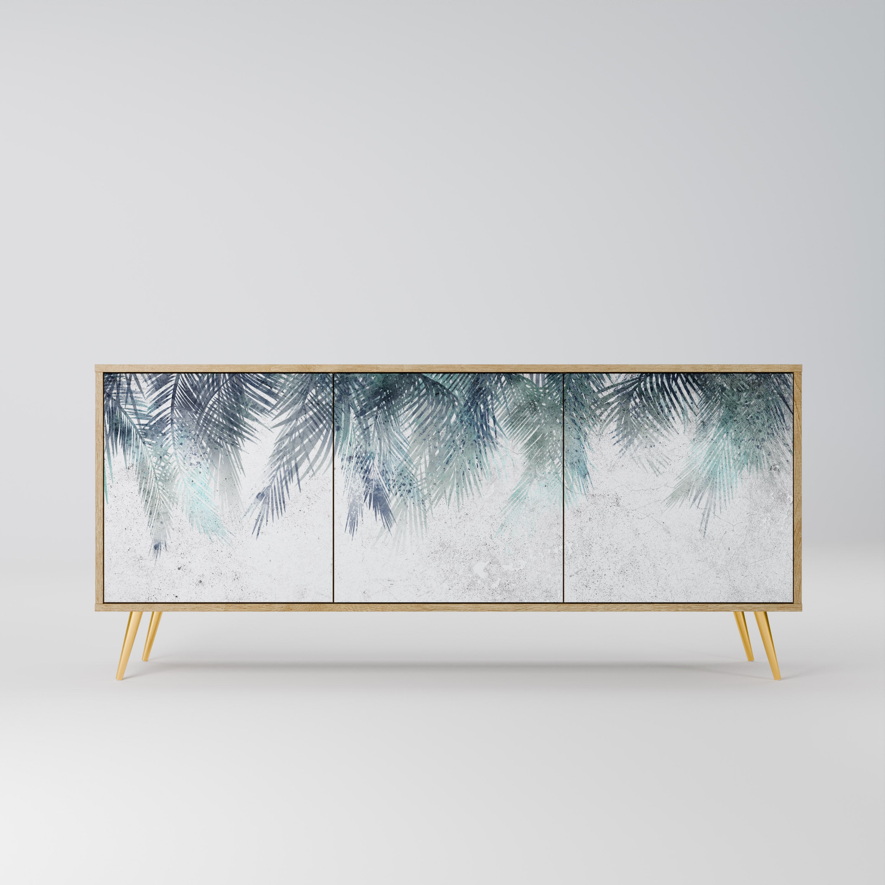 PALM VEIL 3-Door Sideboard in Oak Effect