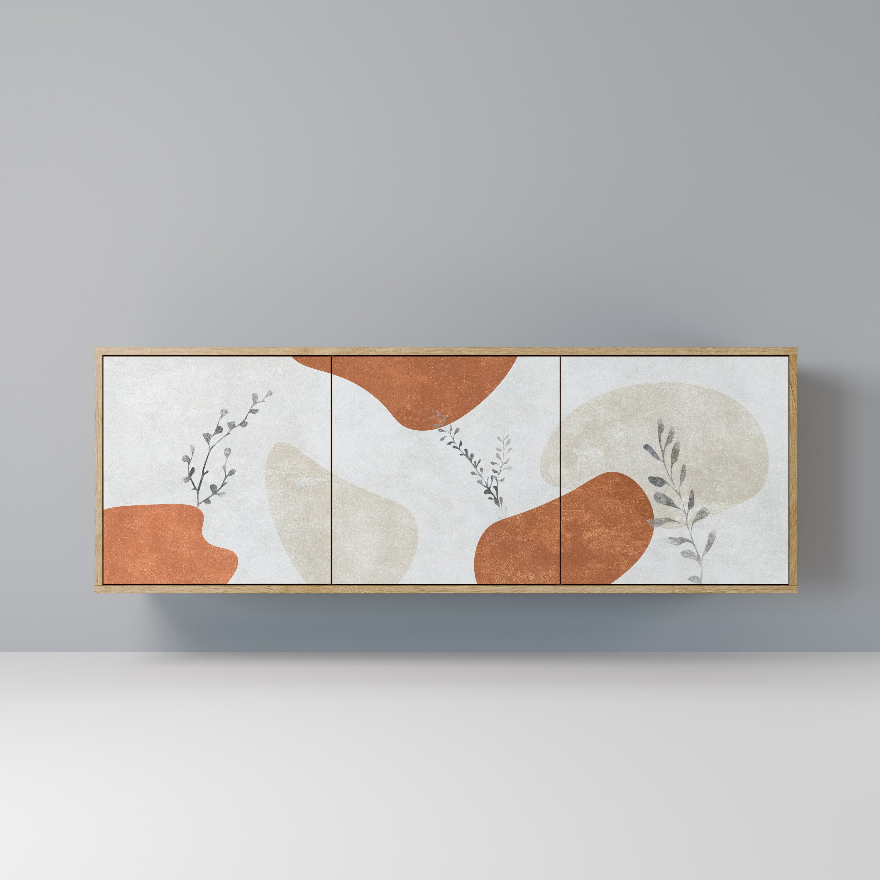 TRANQUIL TWIG 3-Door Sideboard in Oak Effect