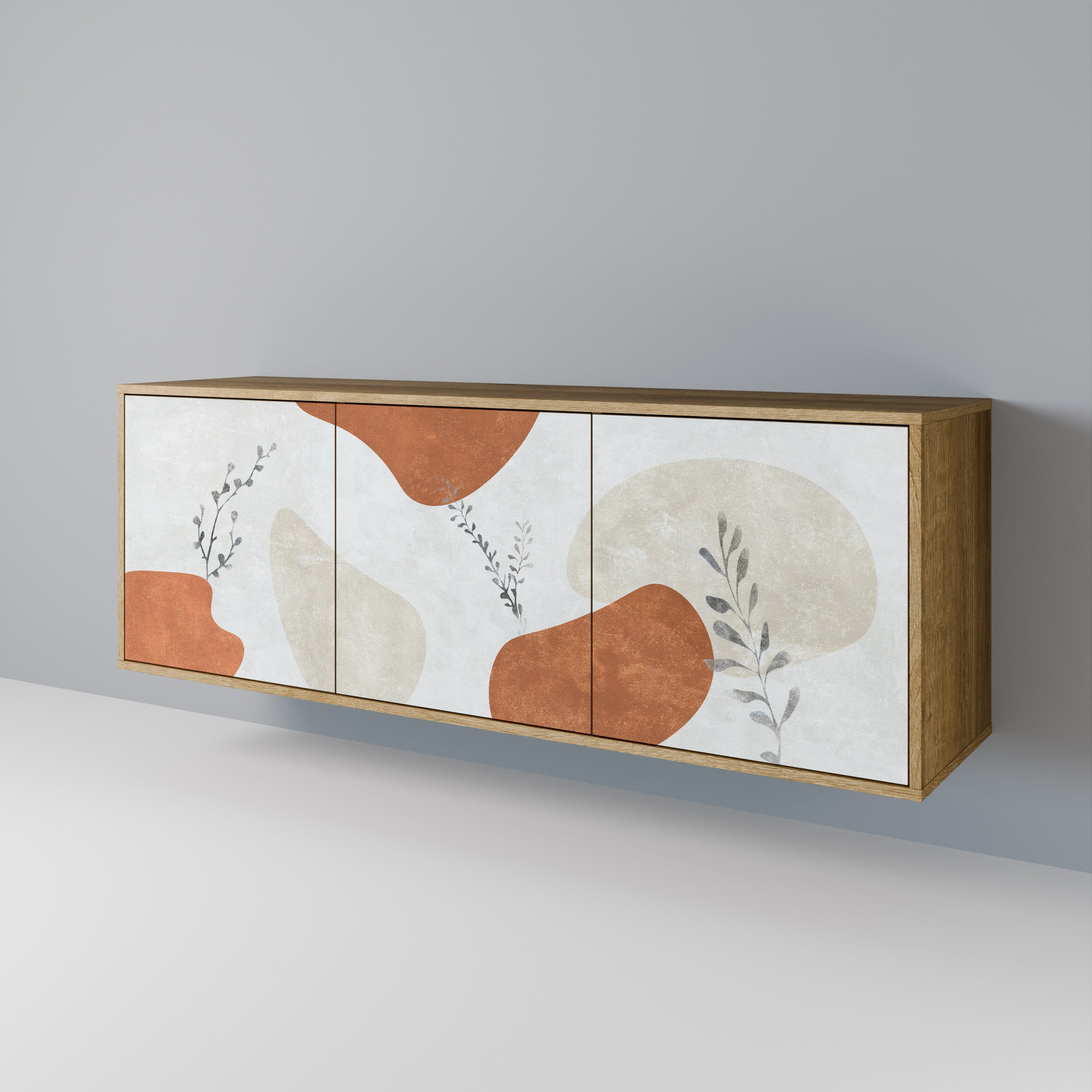TRANQUIL TWIG 3-Door Sideboard in Oak Effect