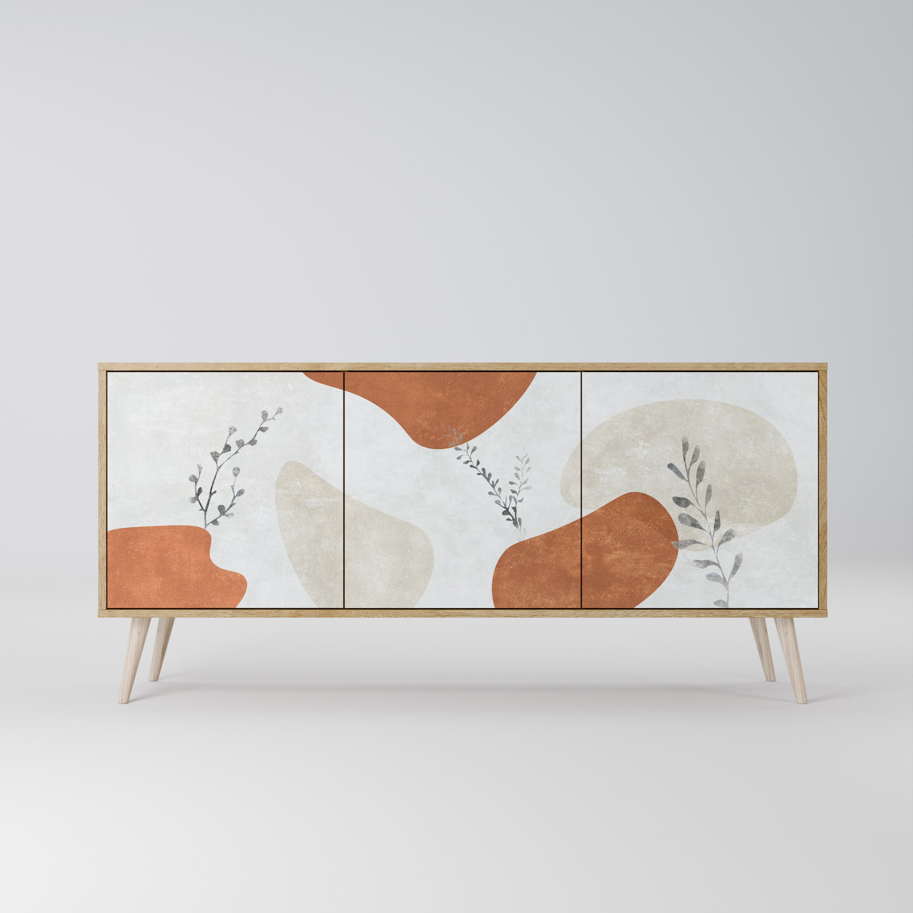 TRANQUIL TWIG 3-Door Sideboard in Oak Effect