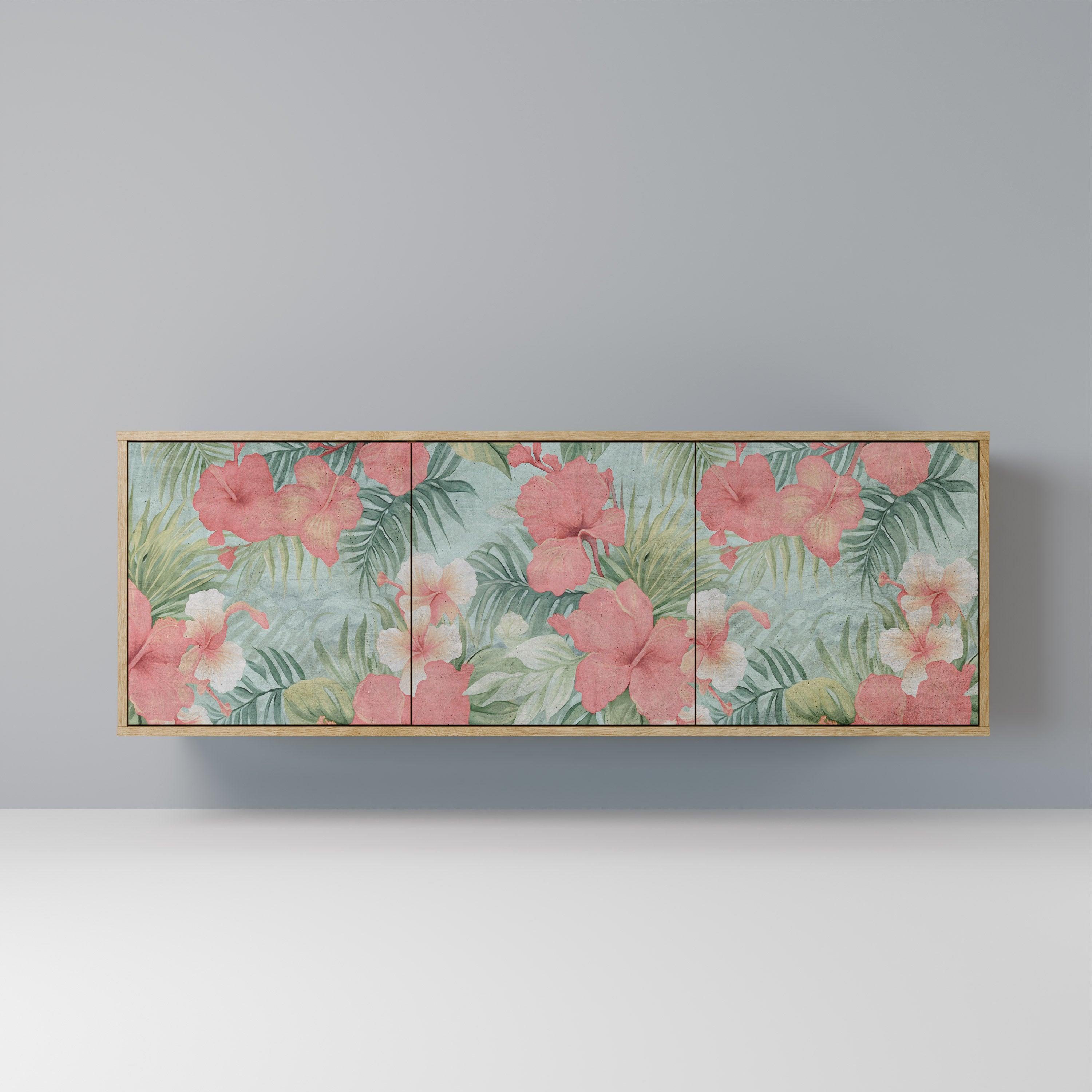 HAWAIIAN SPIRIT 3-Door Sideboard in Oak Effect