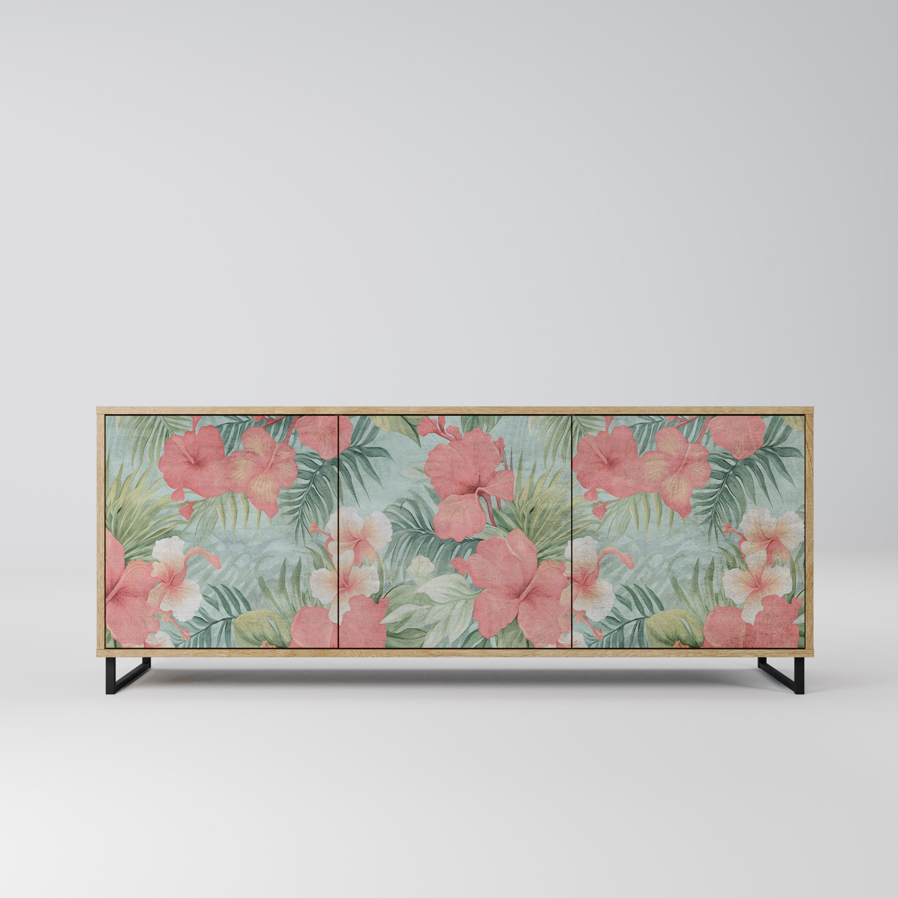 HAWAIIAN SPIRIT 3-Door Sideboard in Oak Effect