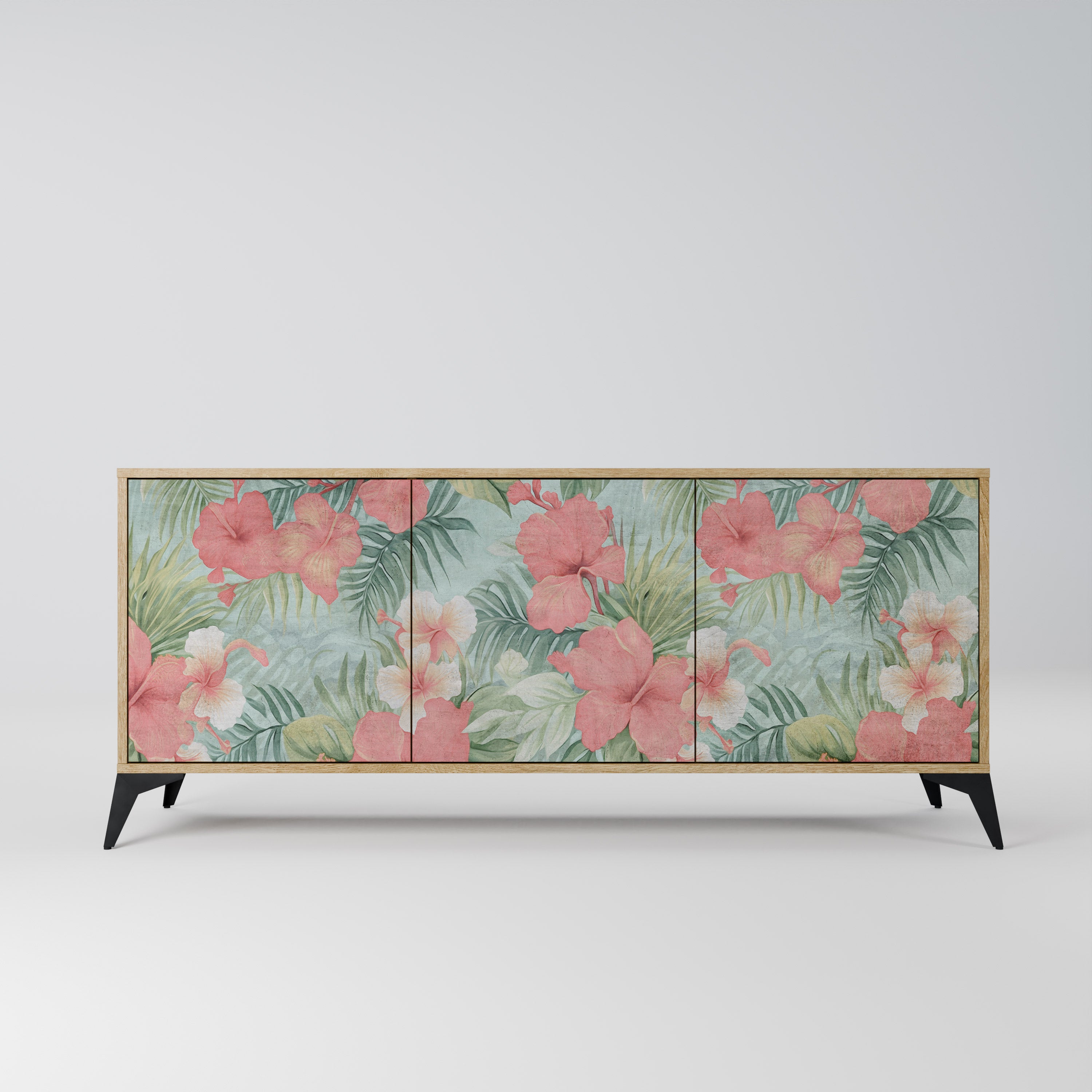 HAWAIIAN SPIRIT 3-Door Sideboard in Oak Effect