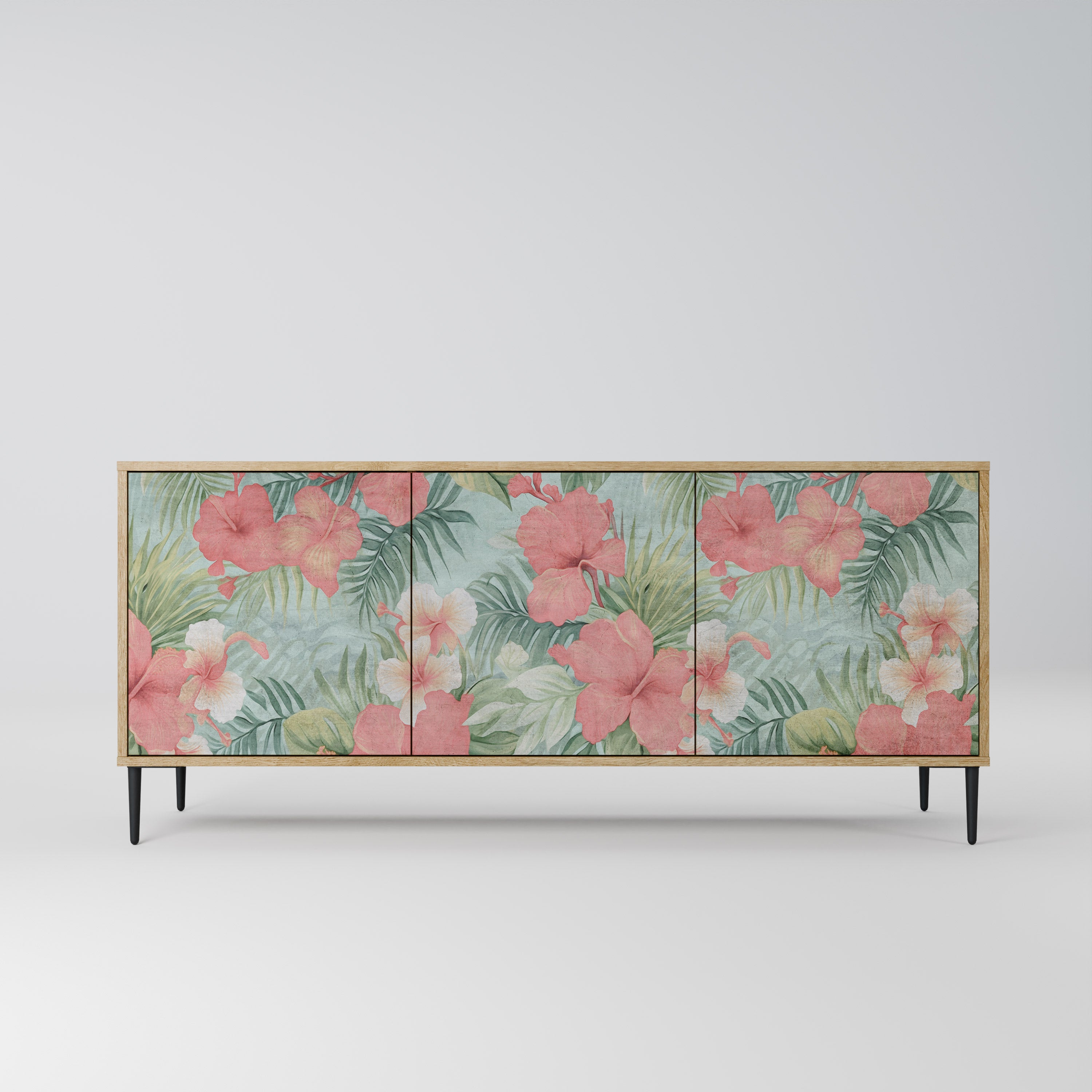 HAWAIIAN SPIRIT 3-Door Sideboard in Oak Effect