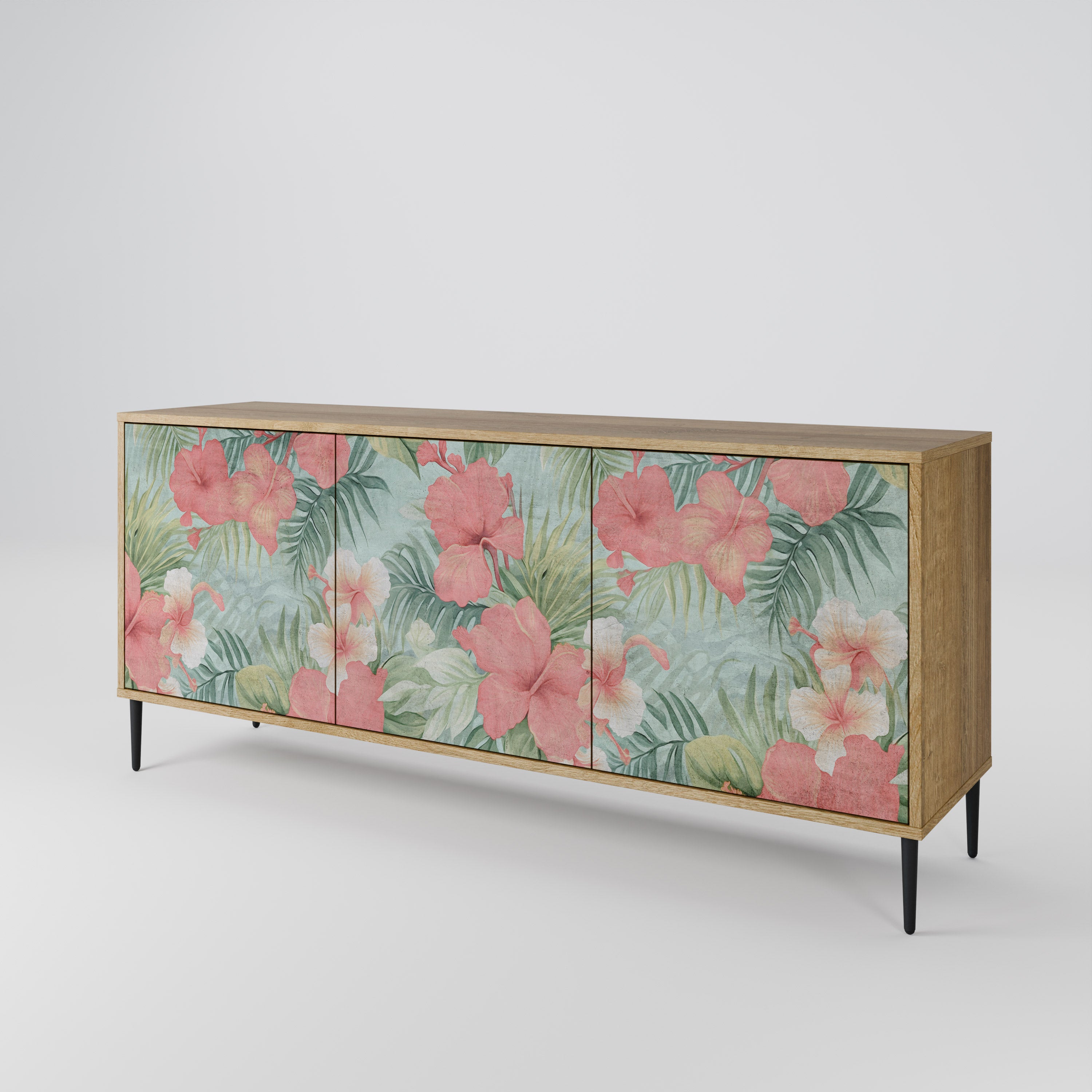 HAWAIIAN SPIRIT 3-Door Sideboard in Oak Effect