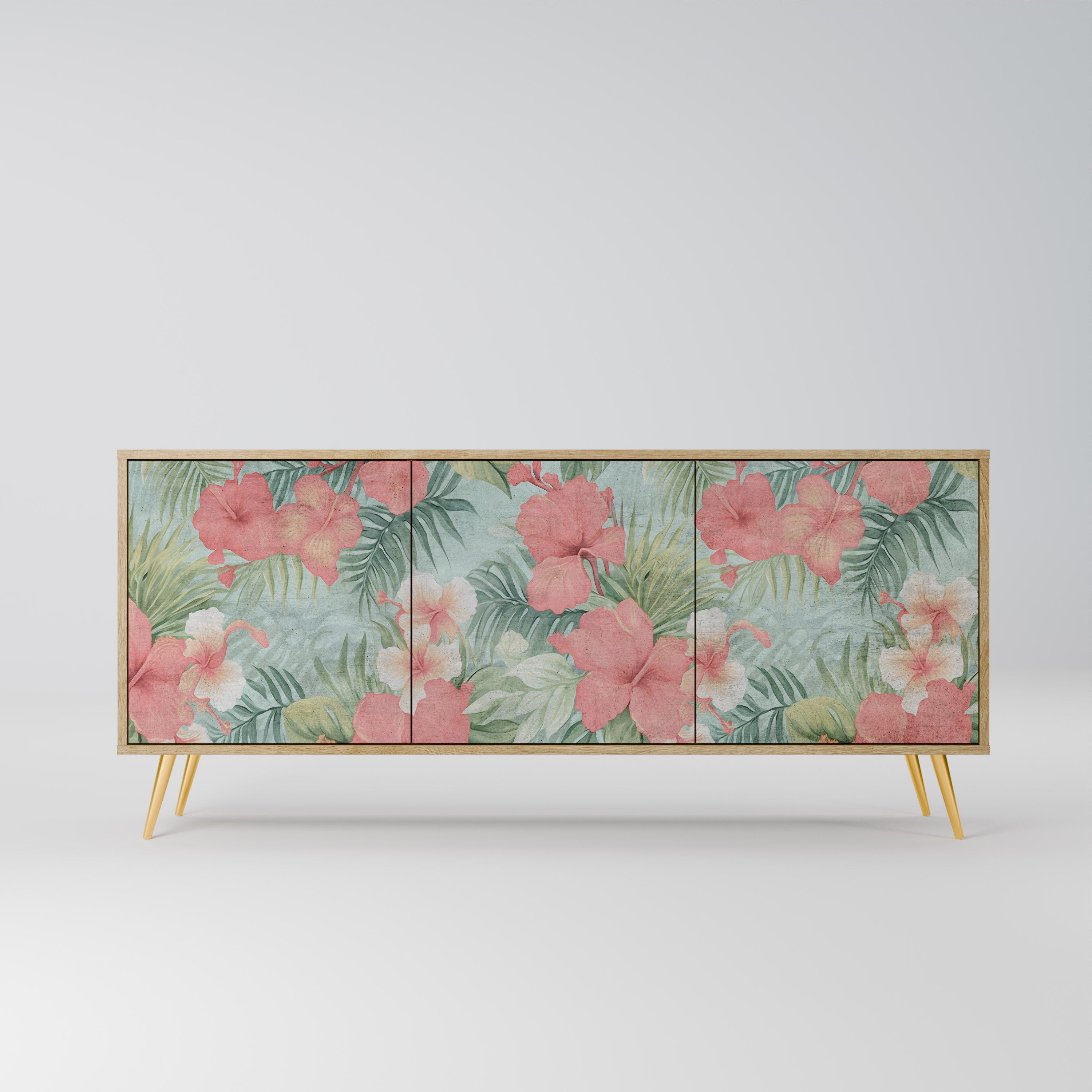 HAWAIIAN SPIRIT 3-Door Sideboard in Oak Effect