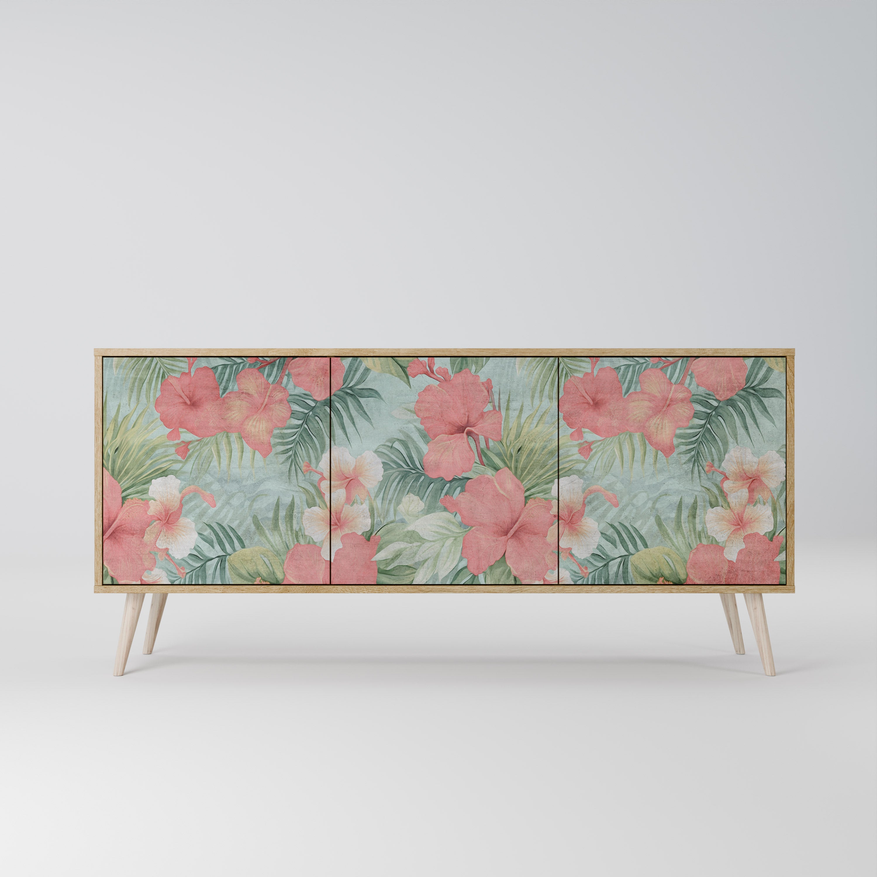 HAWAIIAN SPIRIT 3-Door Sideboard in Oak Effect