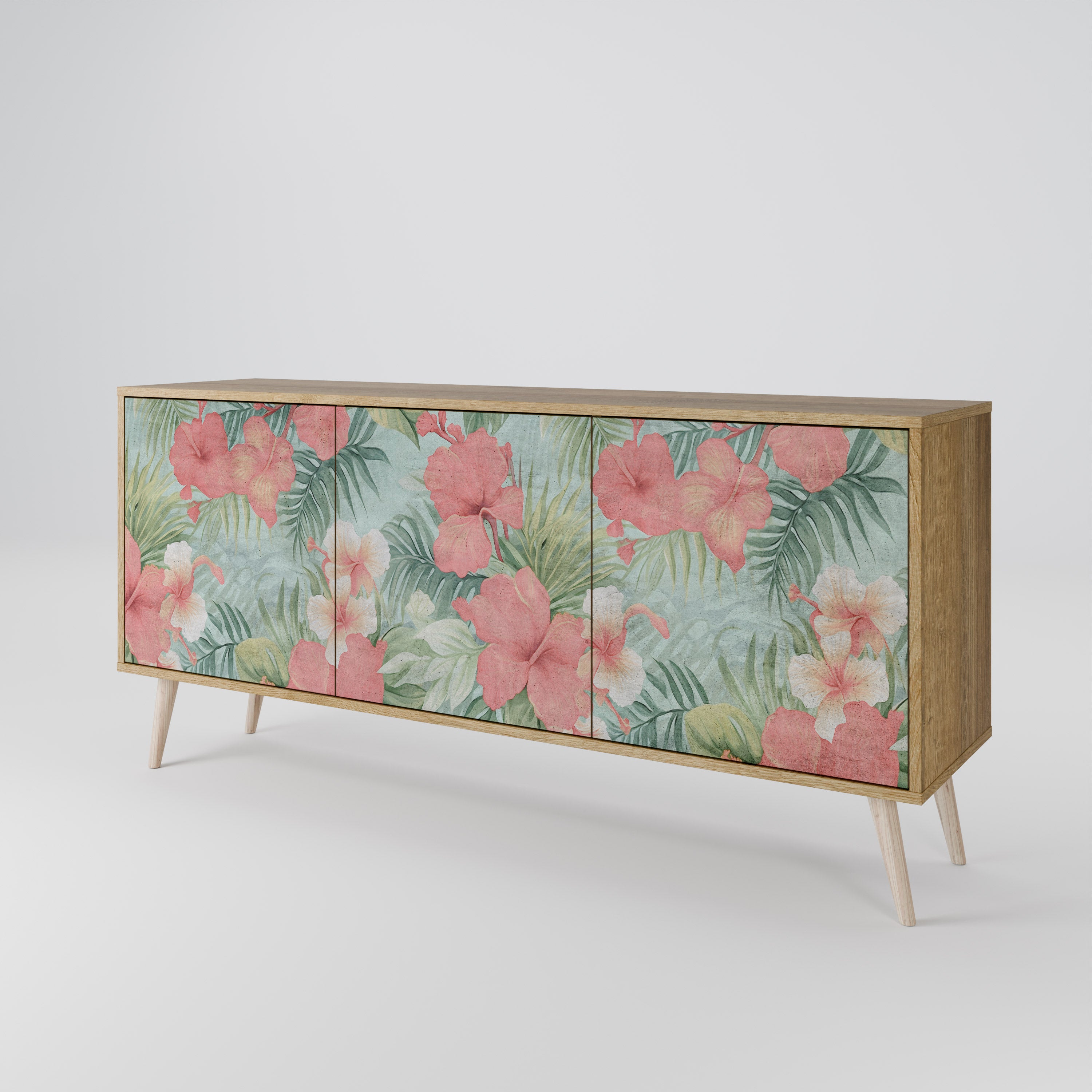 HAWAIIAN SPIRIT 3-Door Sideboard in Oak Effect