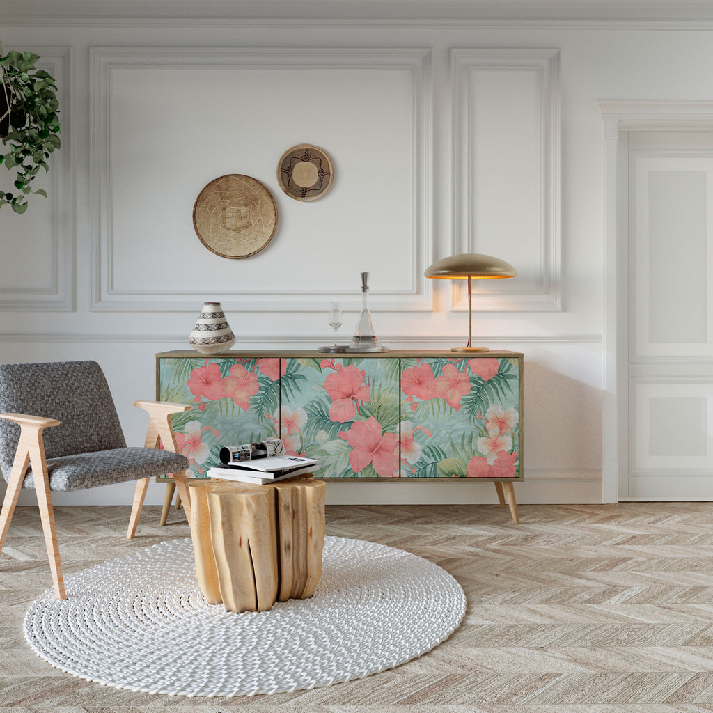 HAWAIIAN SPIRIT 3-Door Sideboard in Oak Effect