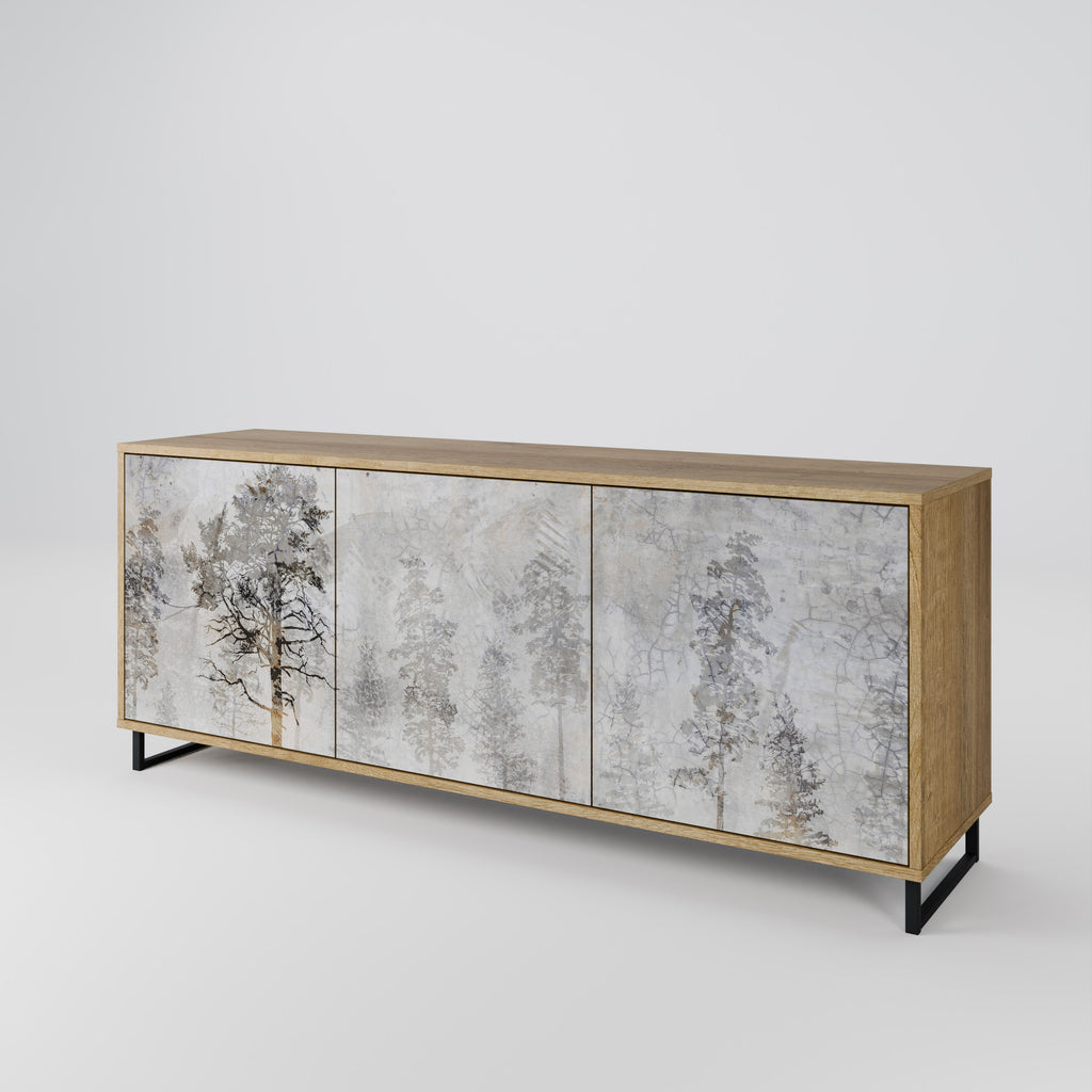 FADE IN THE TREES 3-Door Sideboard in Oak Effect