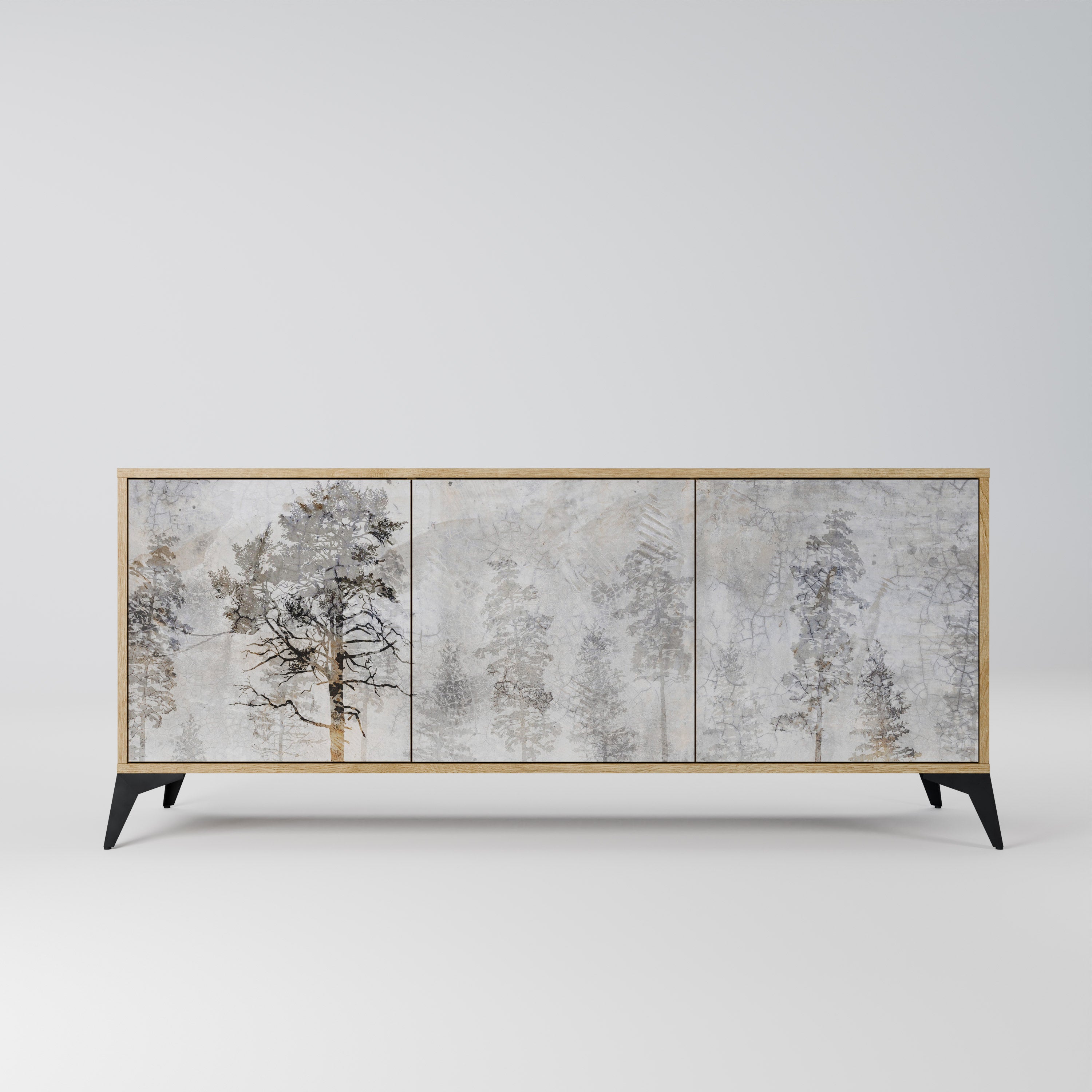 FADE IN THE TREES 3-Door Sideboard in Oak Effect