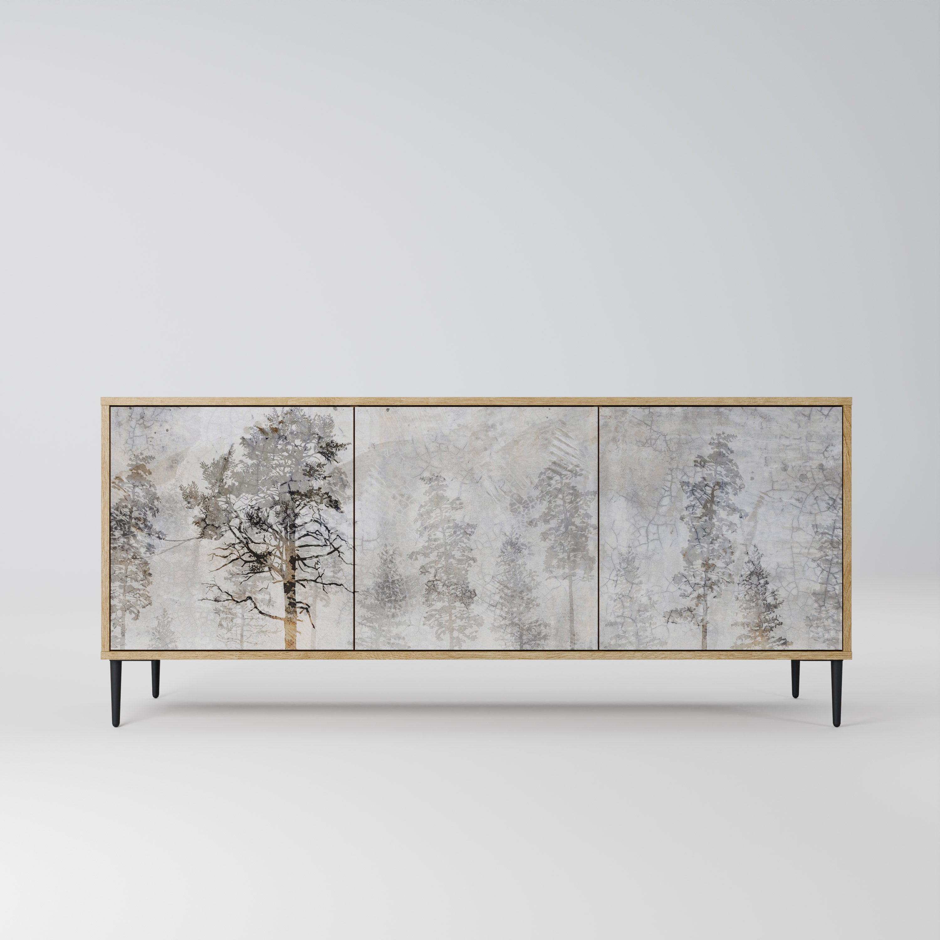 FADE IN THE TREES 3-Door Sideboard in Oak Effect