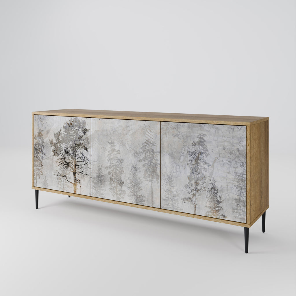 FADE IN THE TREES 3-Door Sideboard in Oak Effect