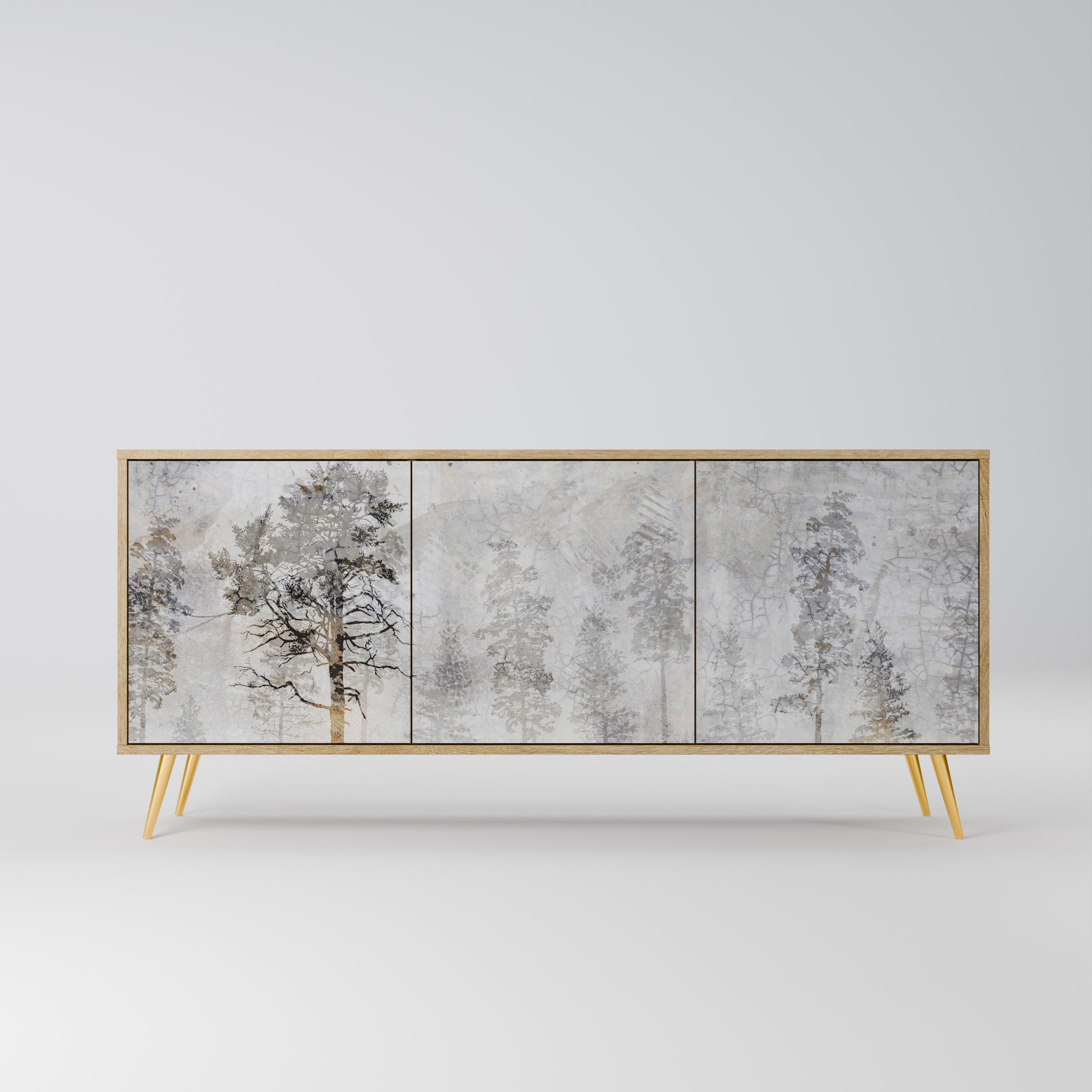 FADE IN THE TREES 3-Door Sideboard in Oak Effect