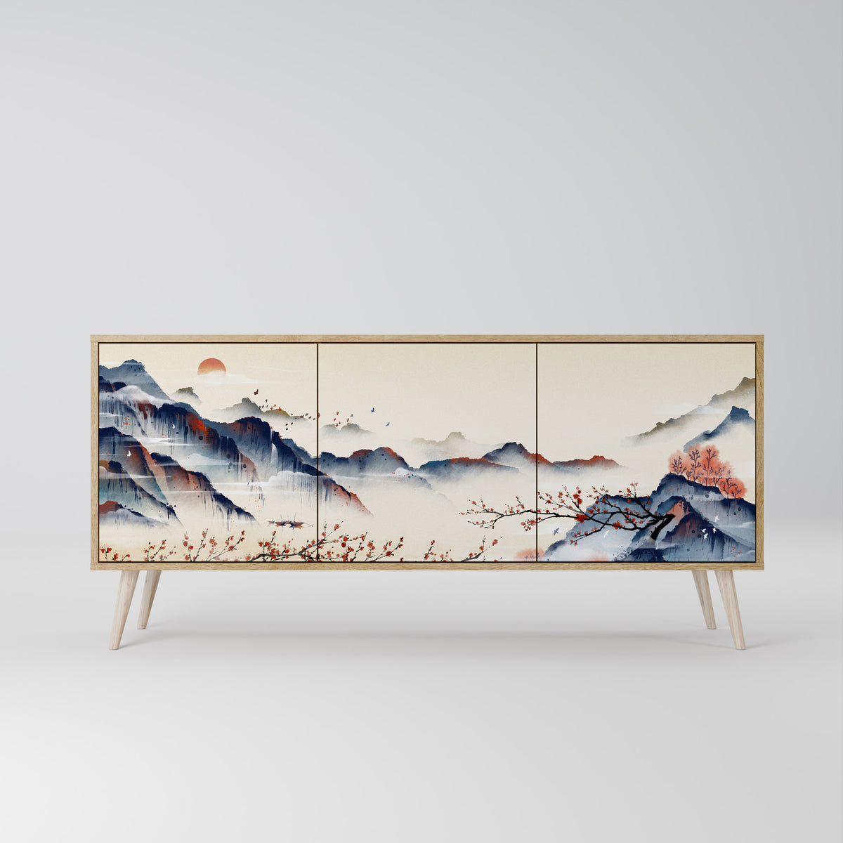 JAPANESE LANDSCAPE Aparador de 3 Puertas