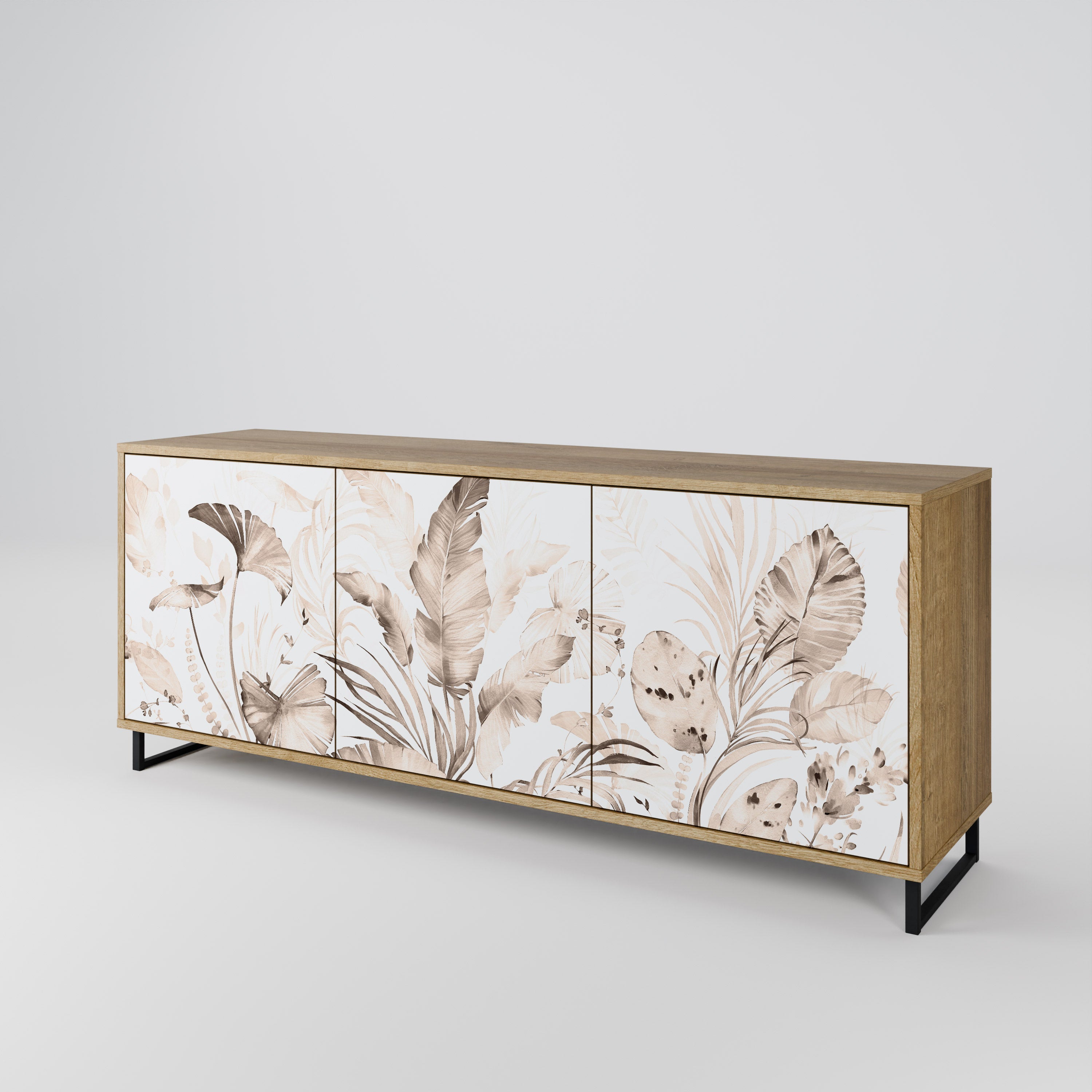 WILD TENDERNESS 3-Door Sideboard in Oak Effect