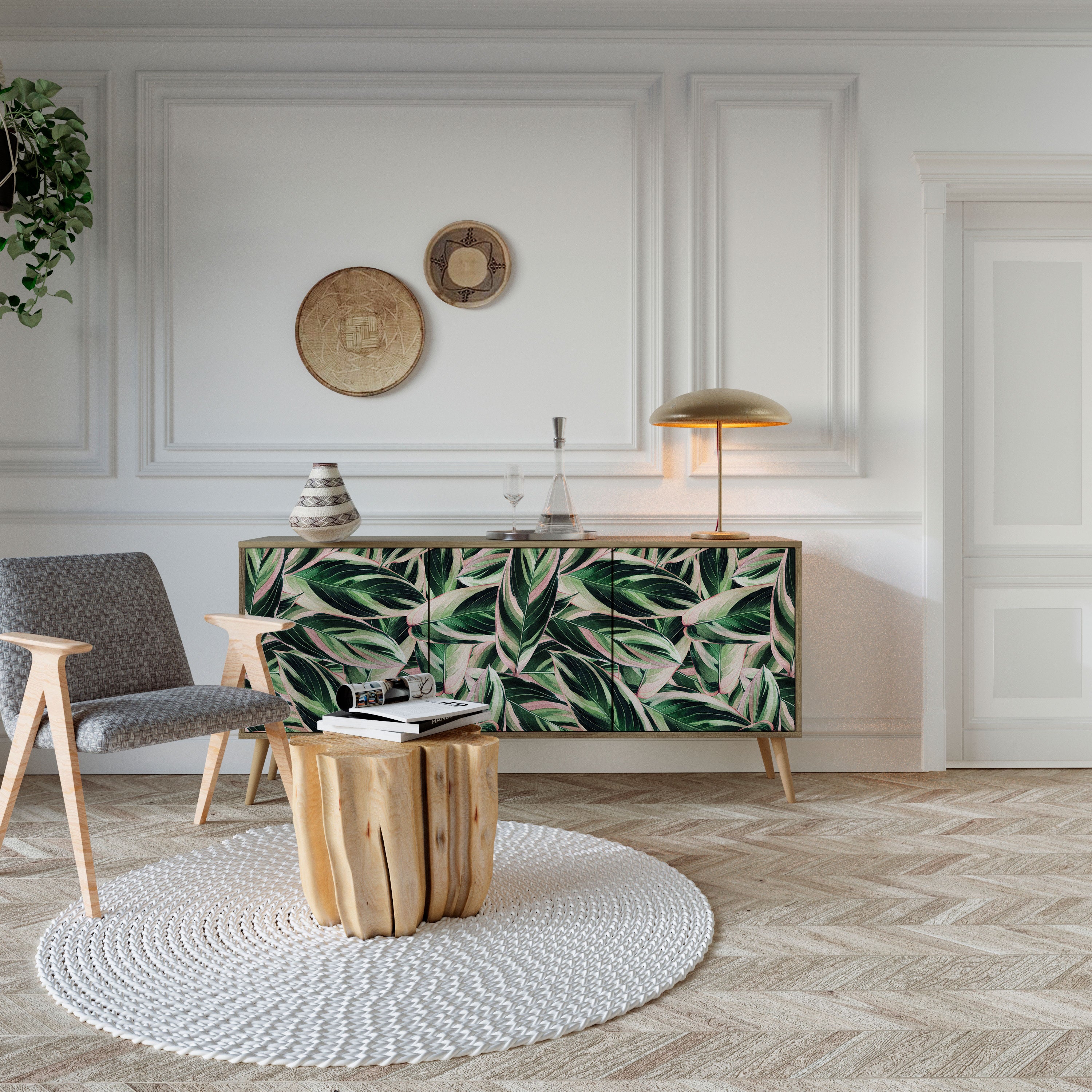 EERIE STROMANTHE 3-Door Sideboard in Oak Effect