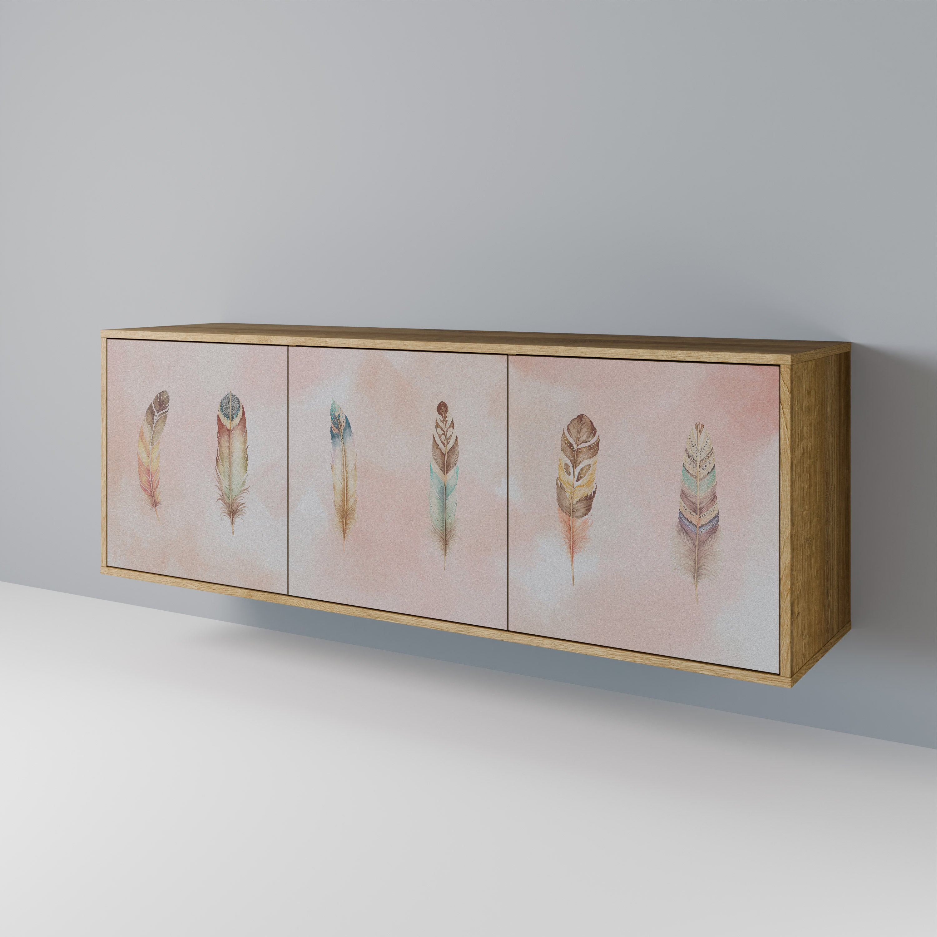 THE DELIQUESCE 3-Door Sideboard in Oak Effect