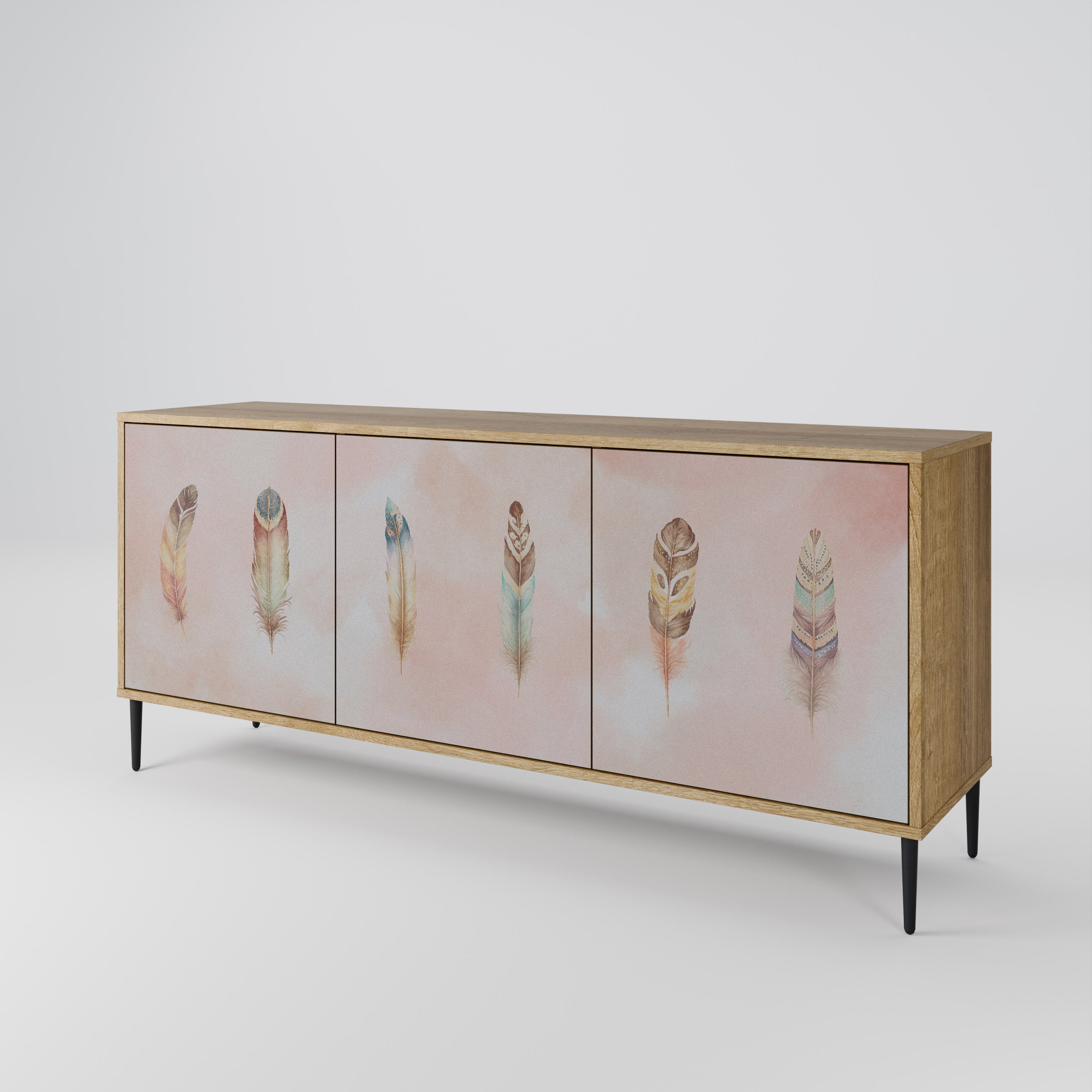 THE DELIQUESCE 3-Door Sideboard in Oak Effect