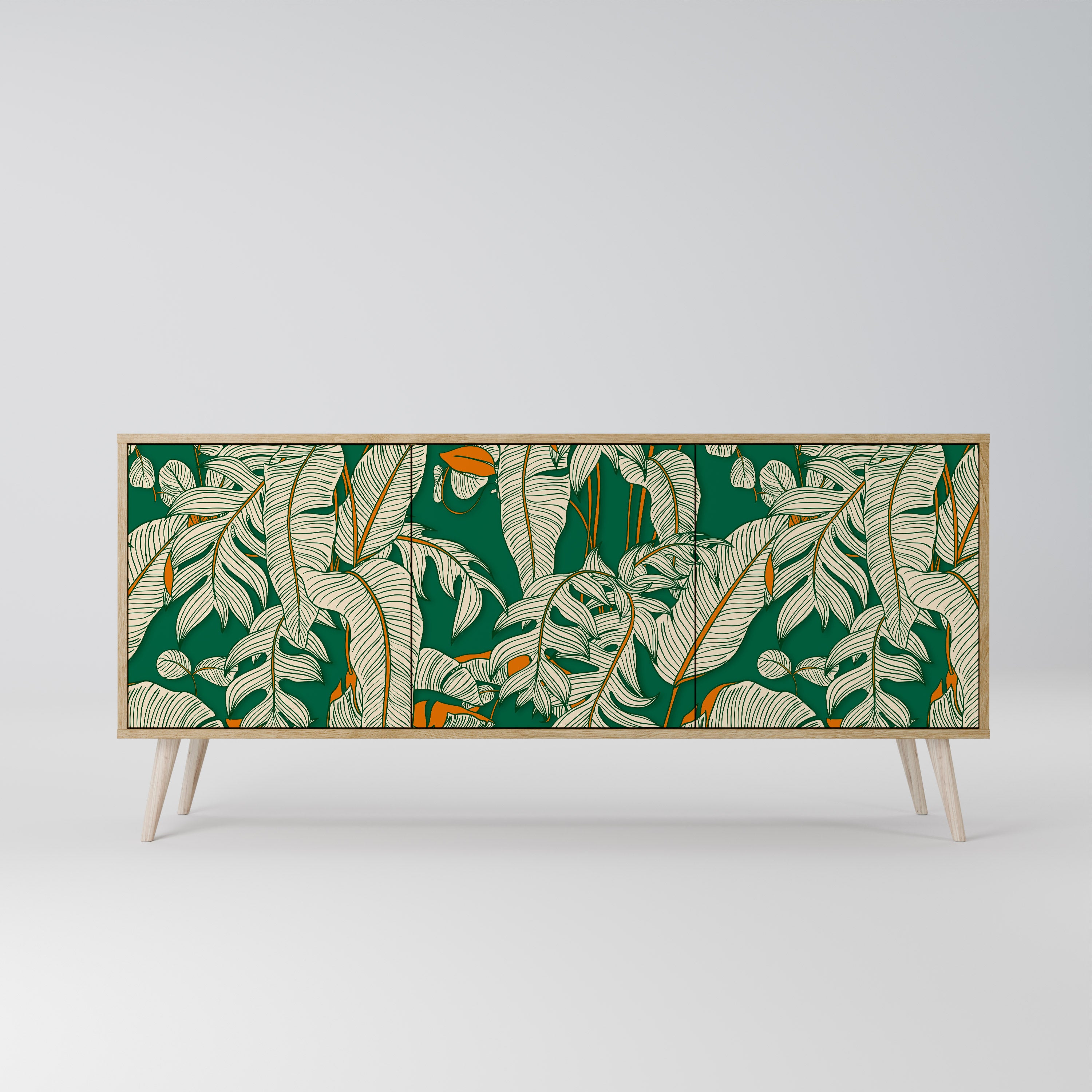 VERDANT PLEASURES 3-Door Sideboard in Oak Effect