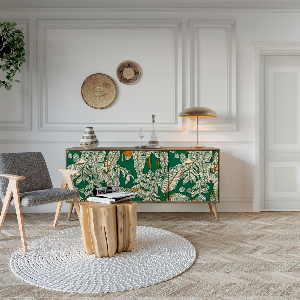 VERDANT PLEASURES 3-Door Sideboard in Oak Effect