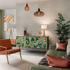 VERDANT PLEASURES Aparador de 3 Puertas en Efecto Roble