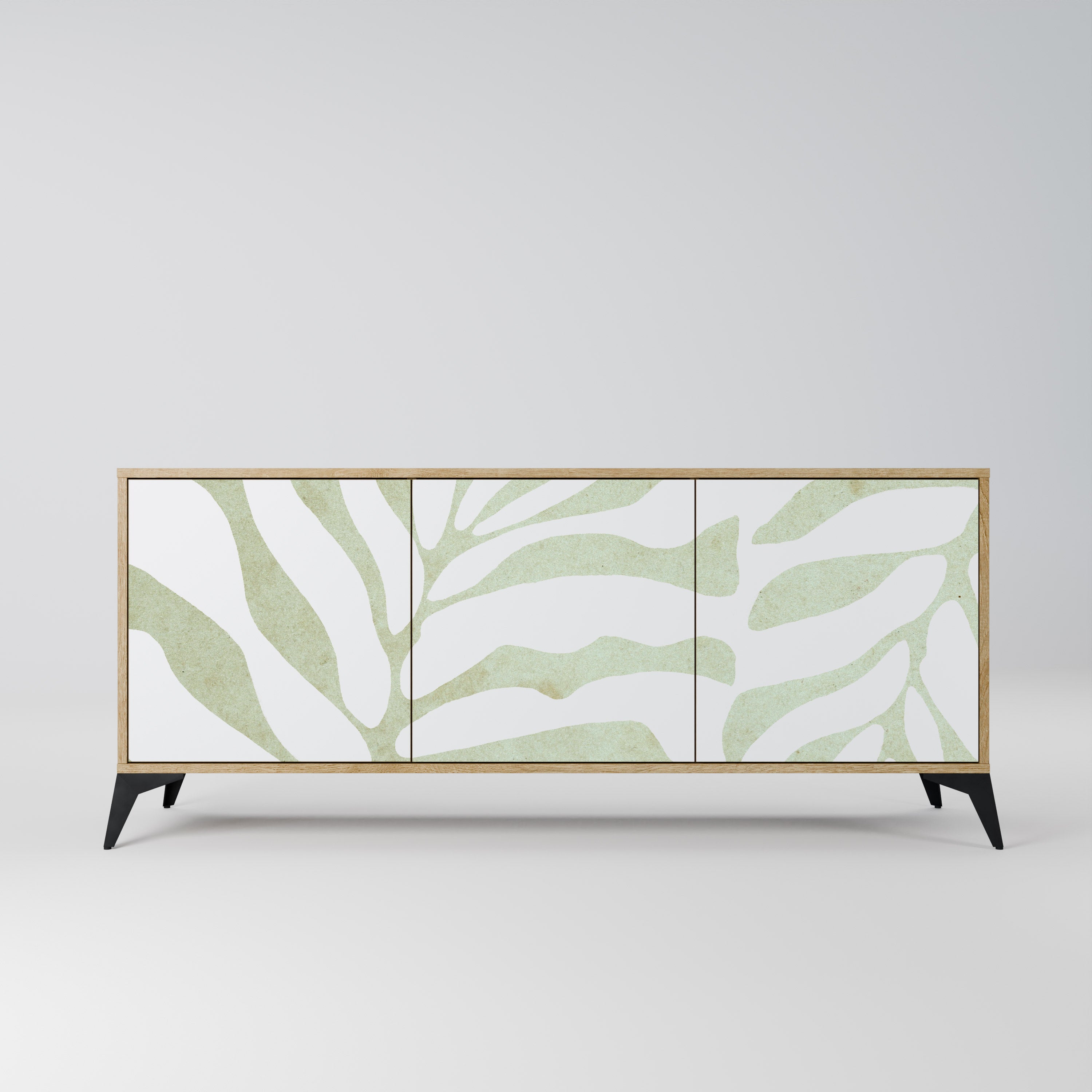 BOTANICAL SPARK 3-Door Sideboard in Oak Effect