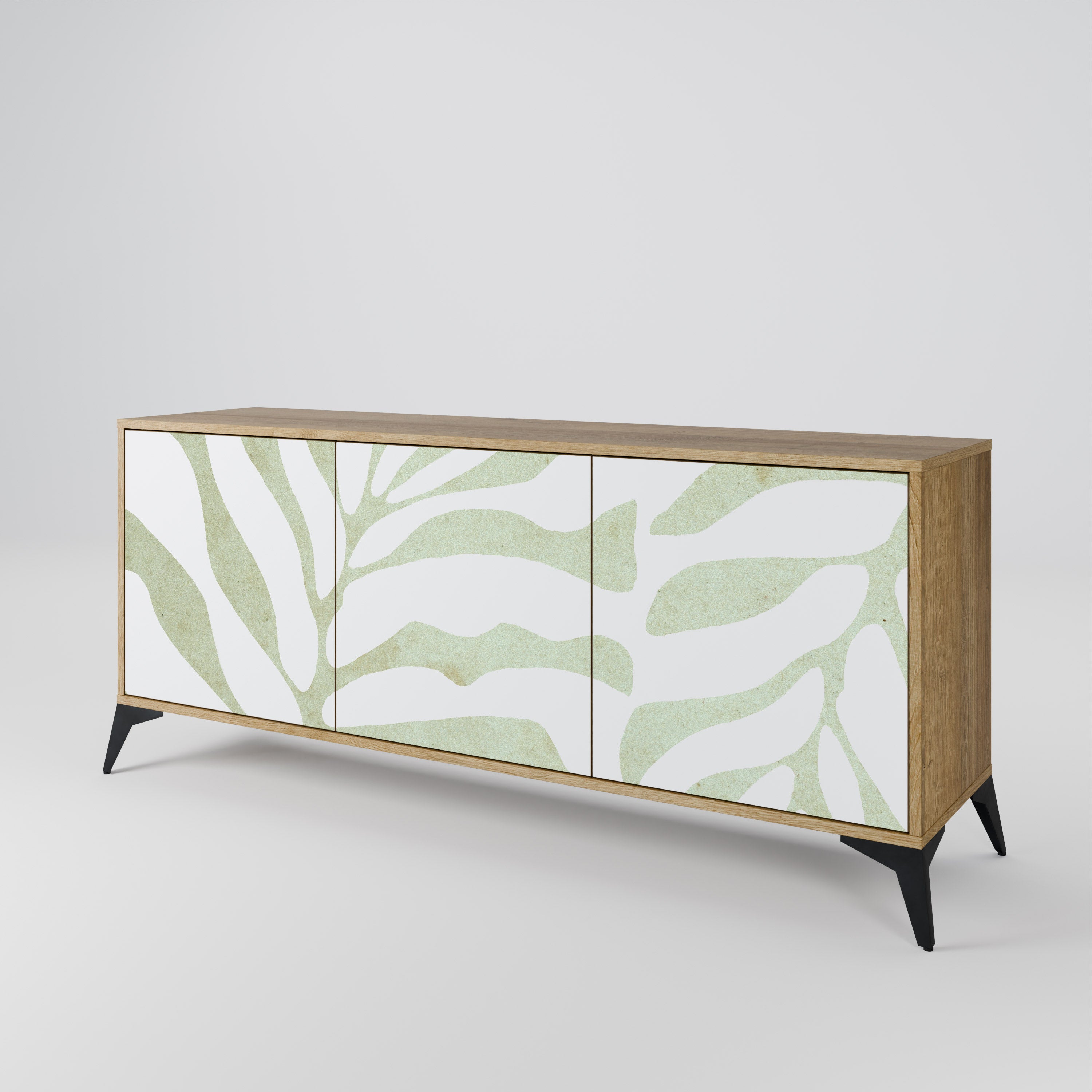 BOTANICAL SPARK 3-Door Sideboard in Oak Effect