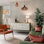 BOTANICAL SPARK Aparador de 3 Puertas en Efecto Roble