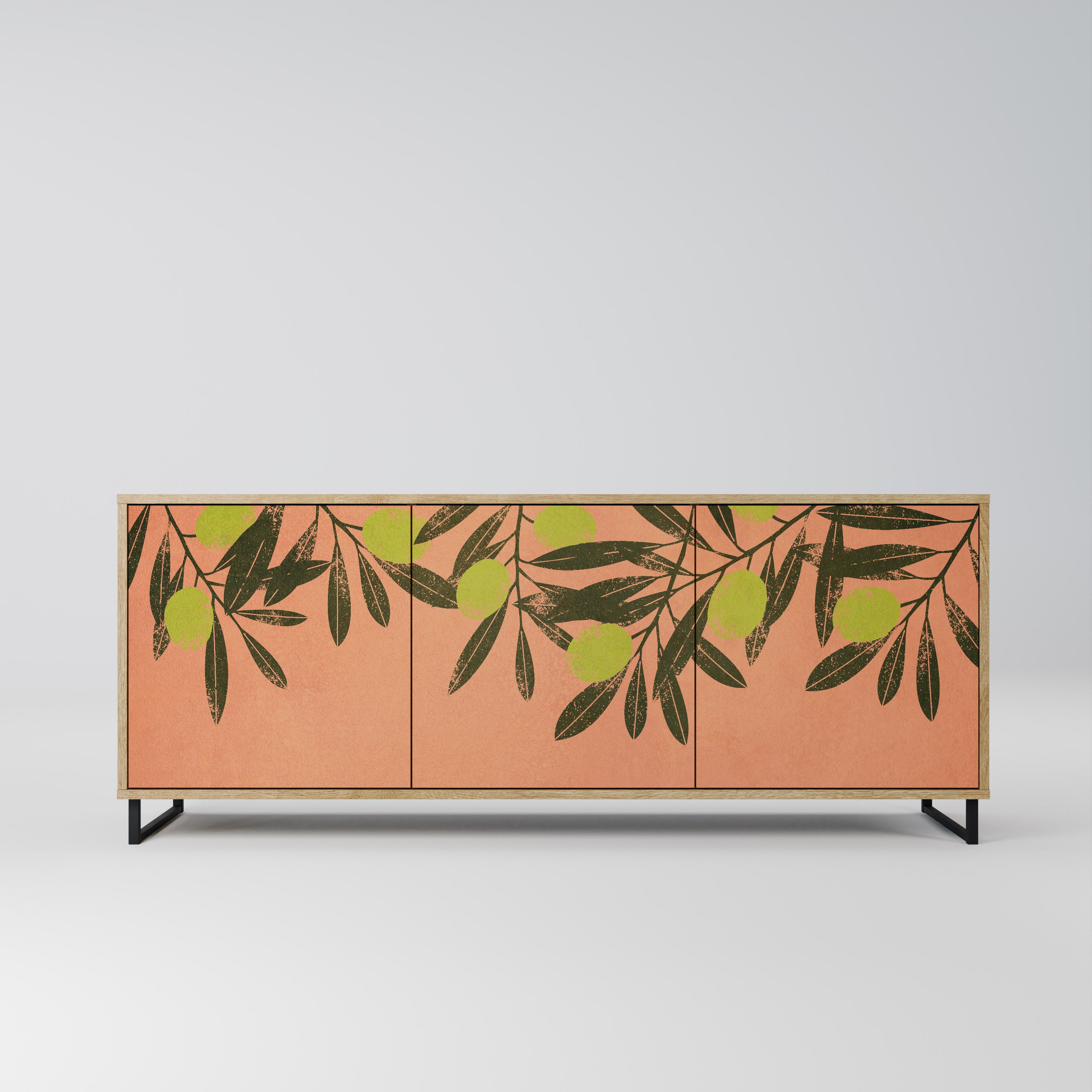 JUICY OLIVES 3-Door Sideboard in Oak Effect