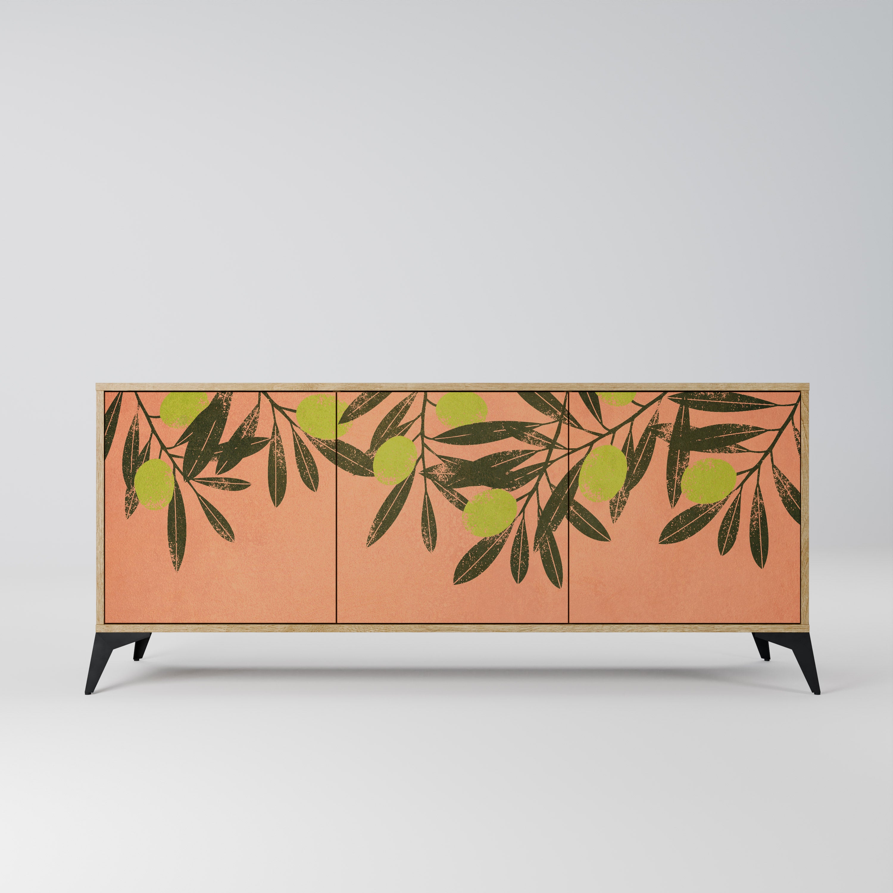 JUICY OLIVES 3-Door Sideboard in Oak Effect