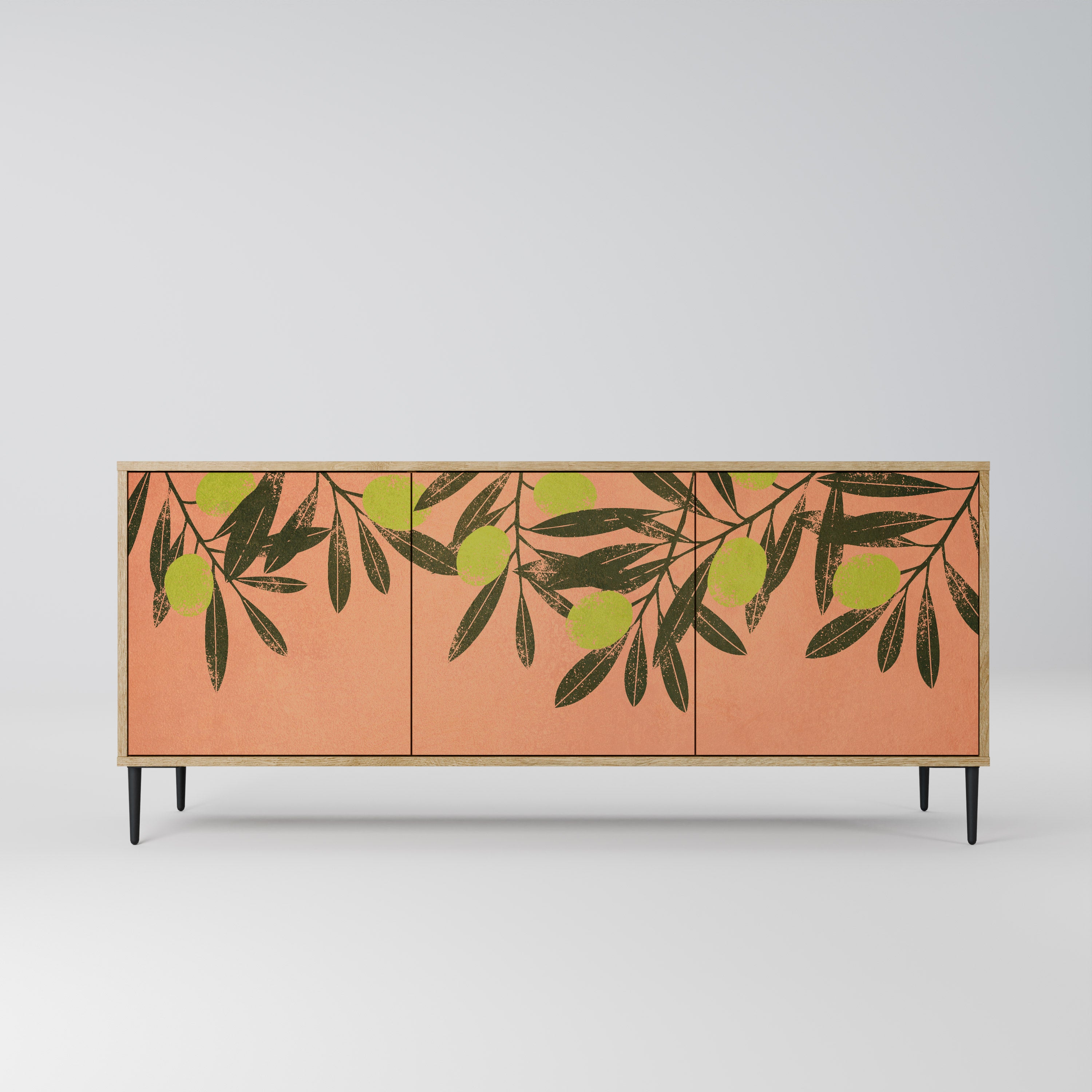 JUICY OLIVES 3-Door Sideboard in Oak Effect