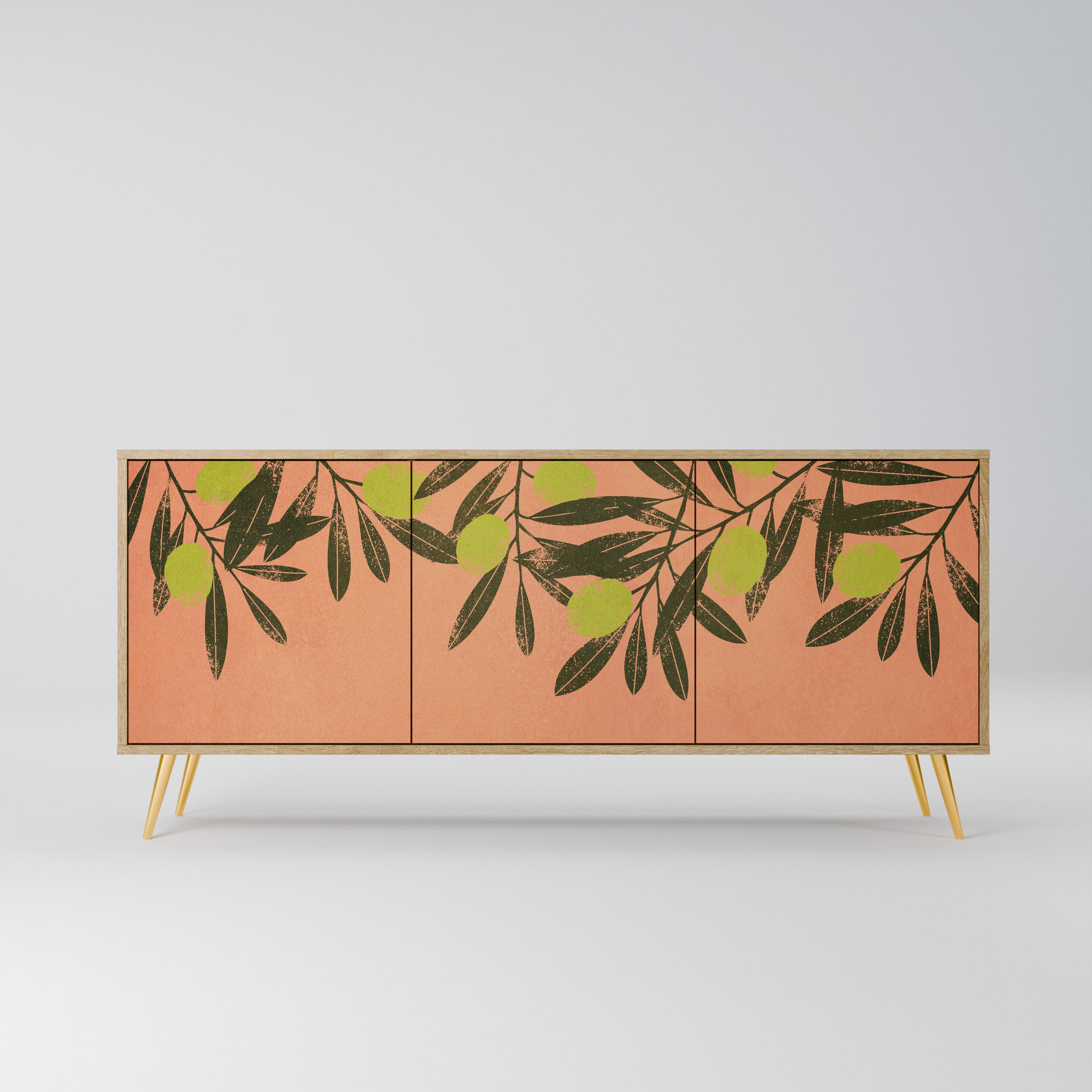 JUICY OLIVES 3-Door Sideboard in Oak Effect