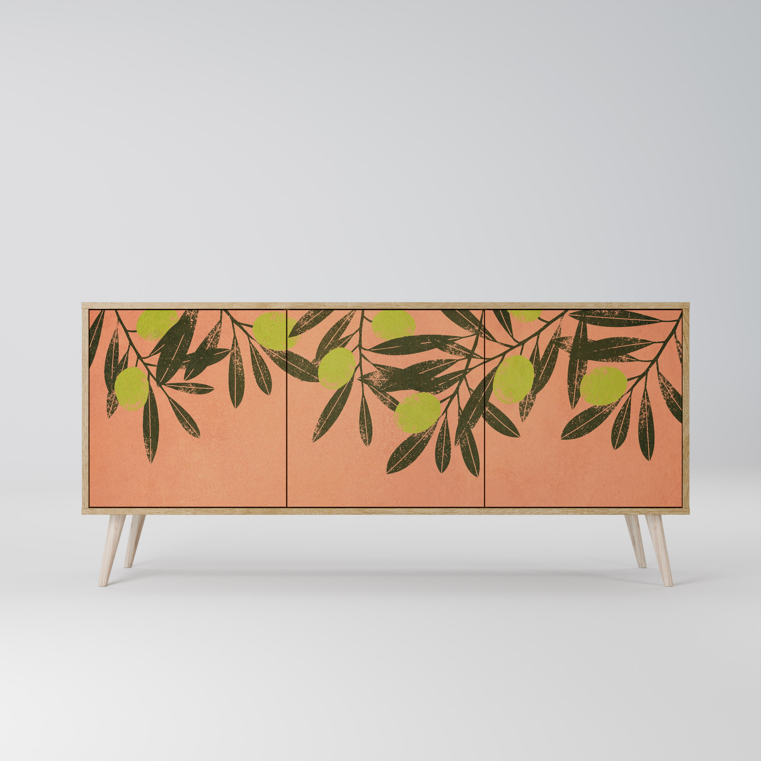 JUICY OLIVES 3-Door Sideboard in Oak Effect