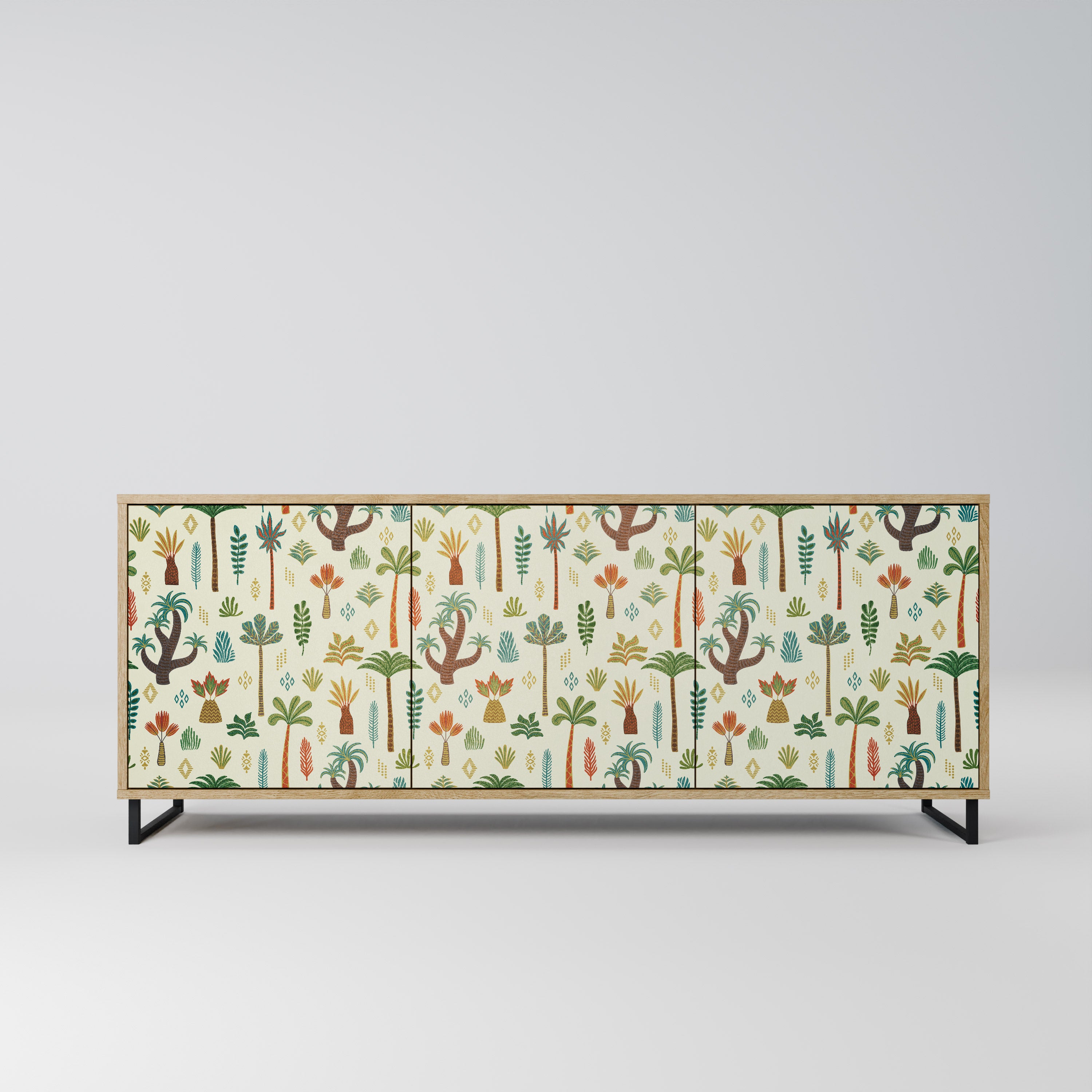 PALM SPRING 3-Door Sideboard in Oak Effect