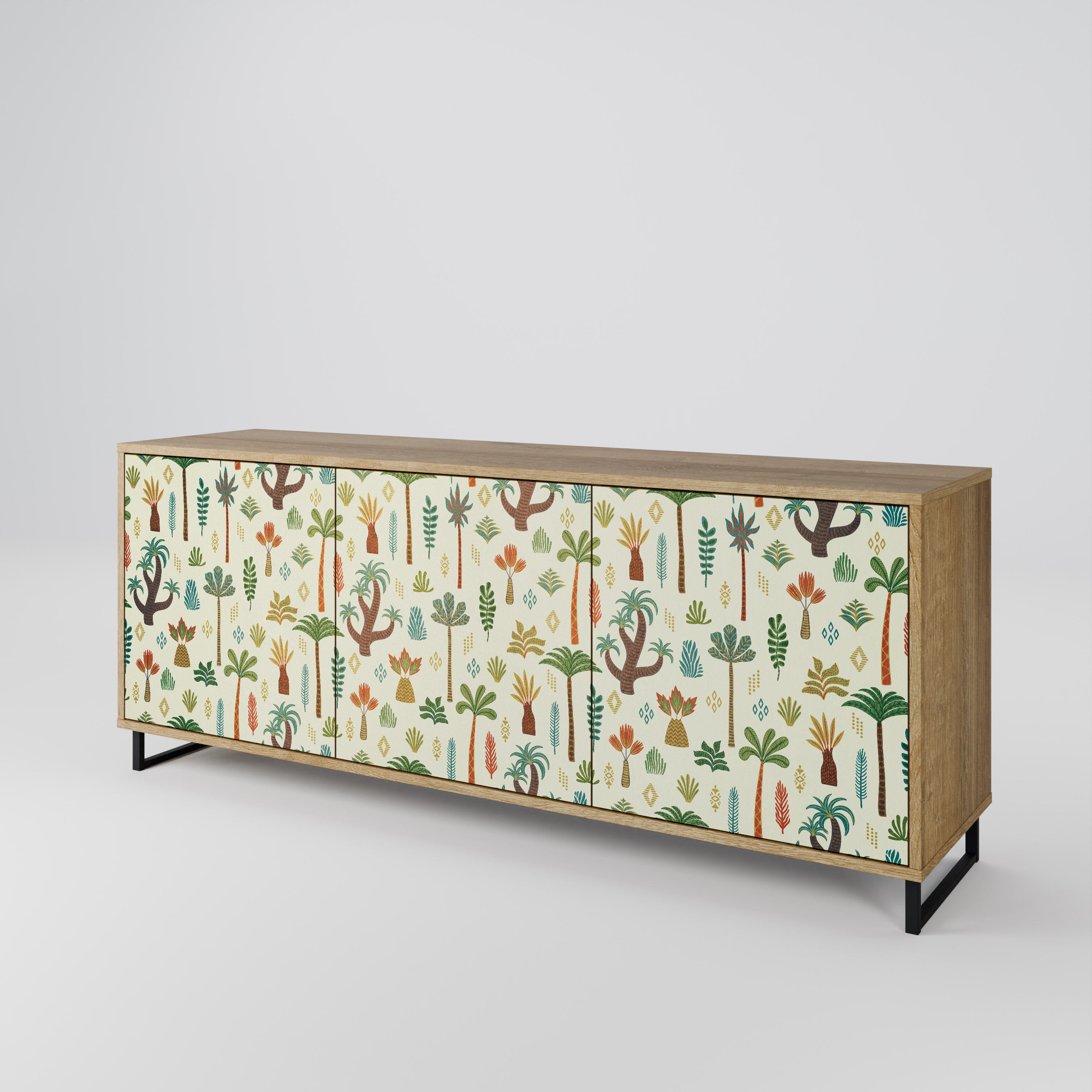 PALM SPRING 3-Door Sideboard in Oak Effect