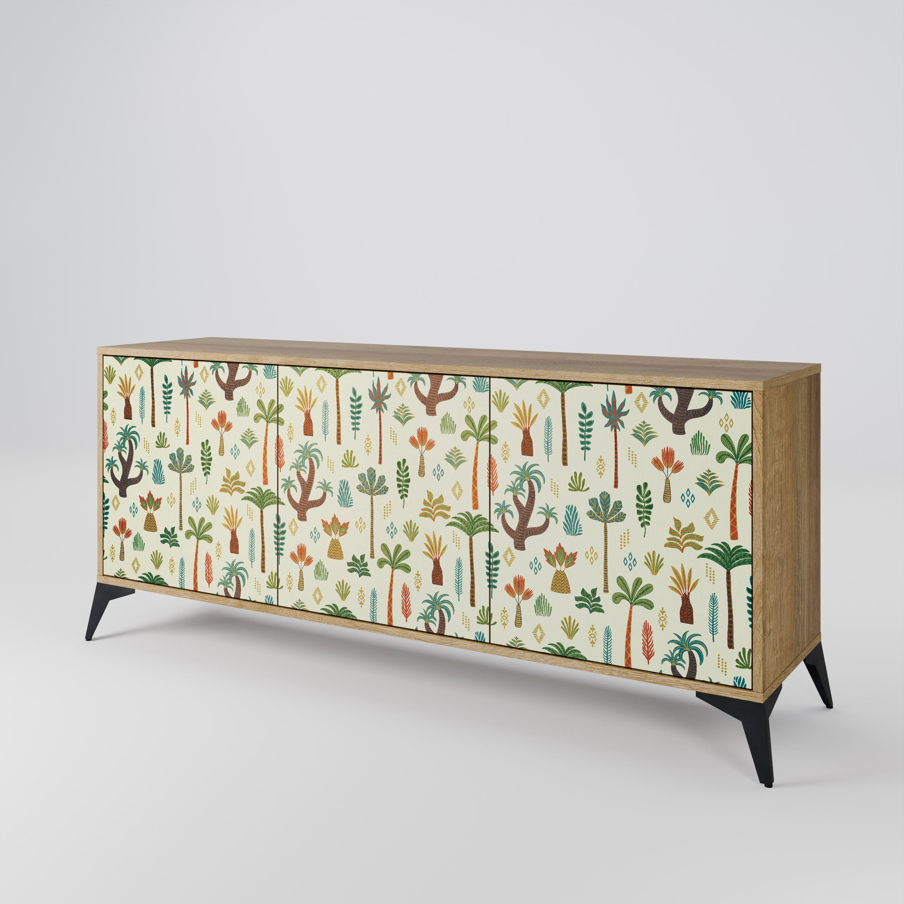 PALM SPRING 3-Door Sideboard in Oak Effect