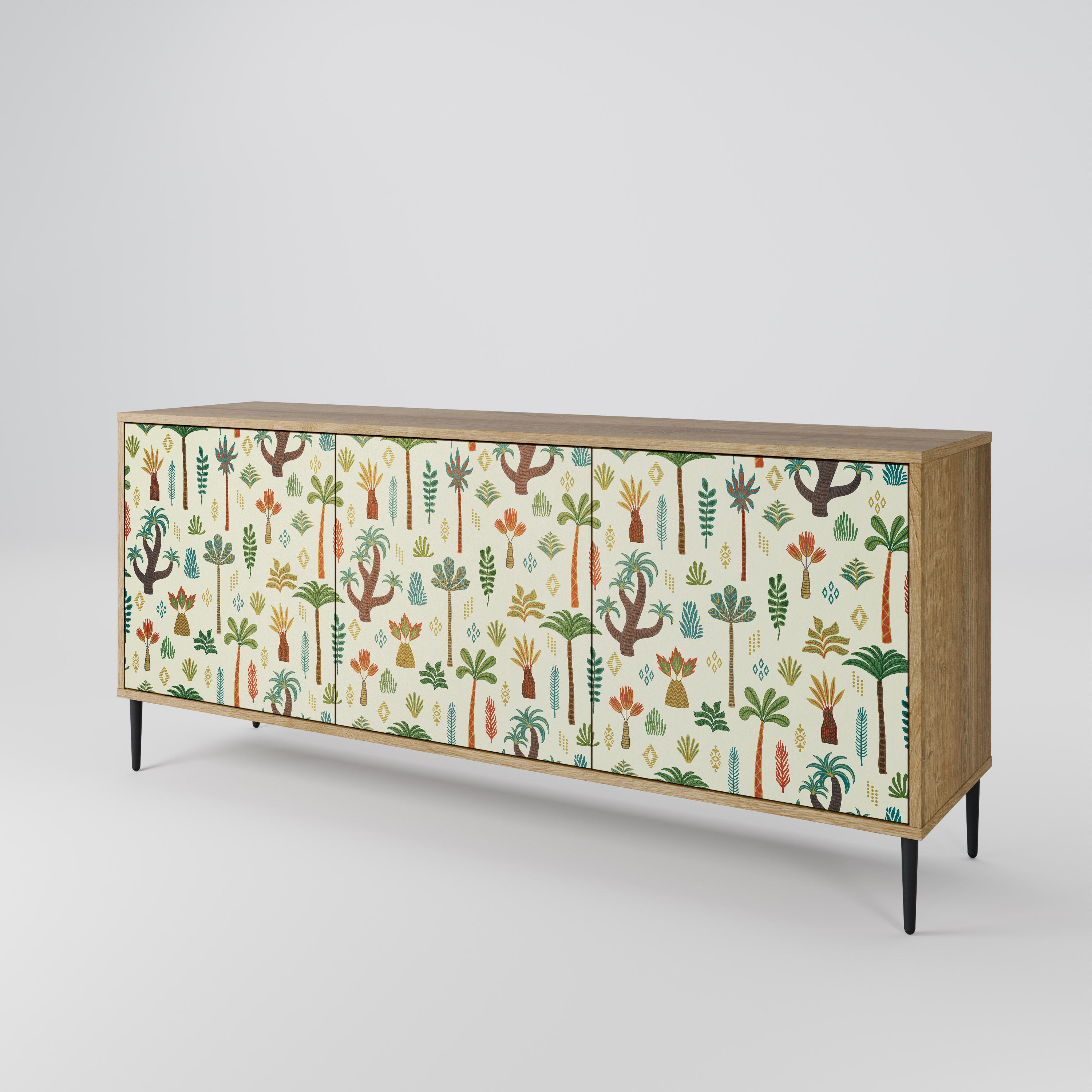PALM SPRING 3-Door Sideboard in Oak Effect