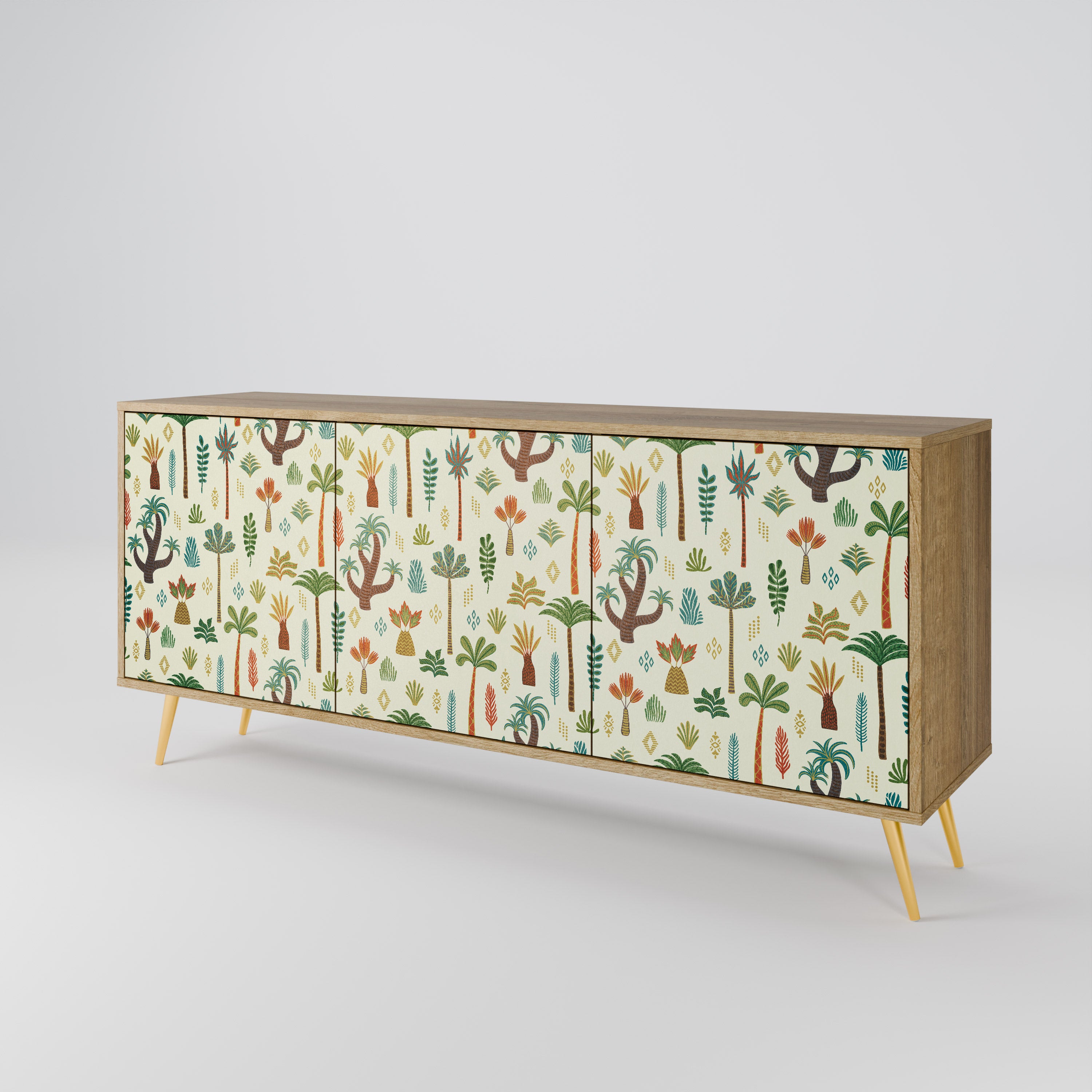 PALM SPRING 3-Door Sideboard in Oak Effect