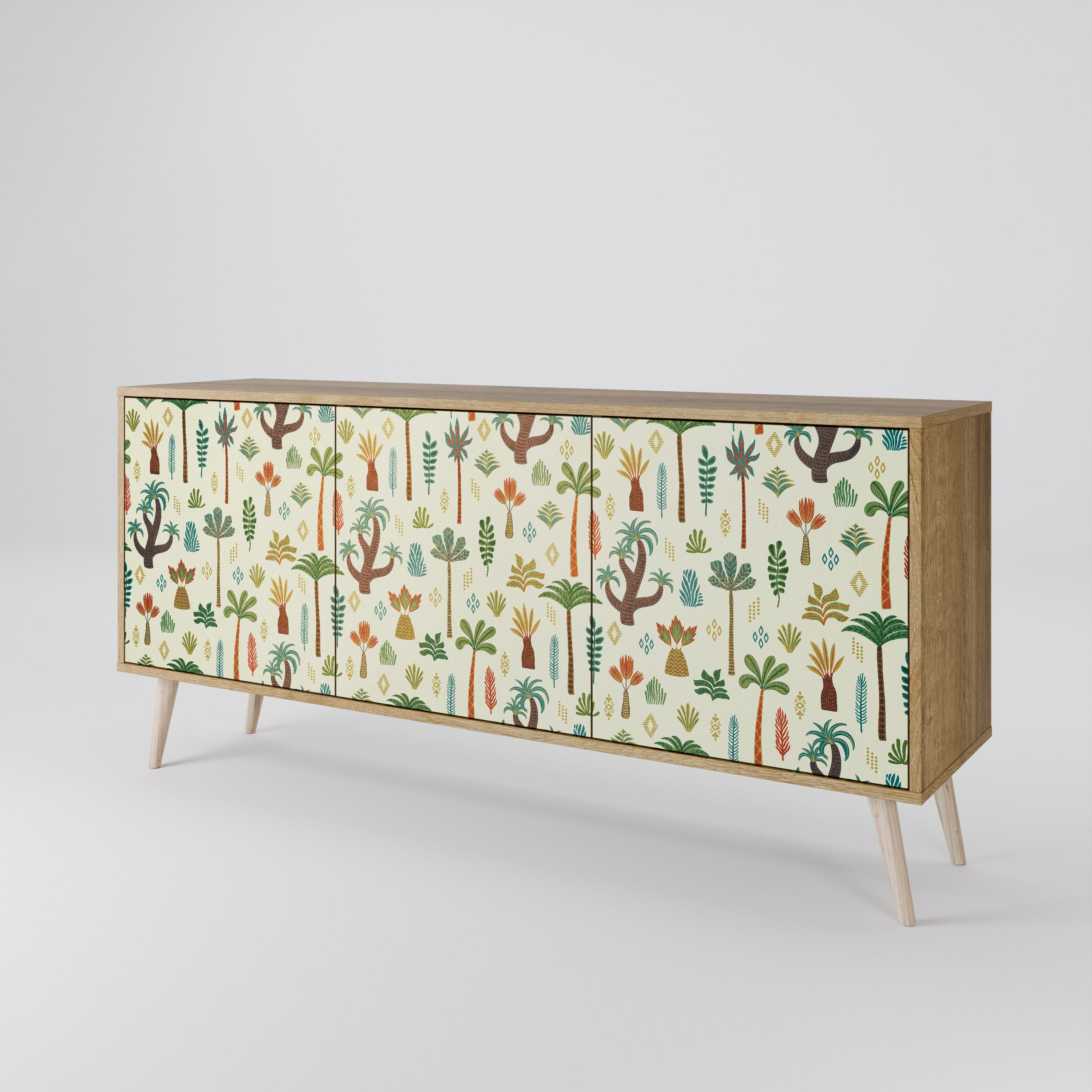 PALM SPRING 3-Door Sideboard in Oak Effect