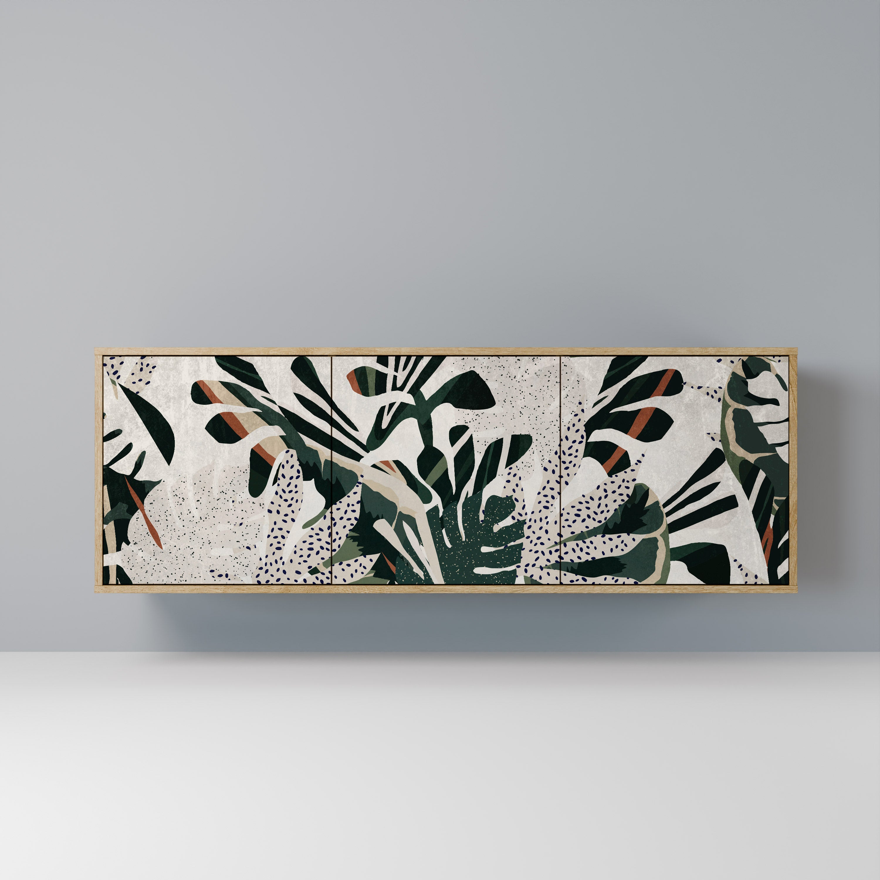 VERDURE FORMATION 3-Door Sideboard in Oak Effect