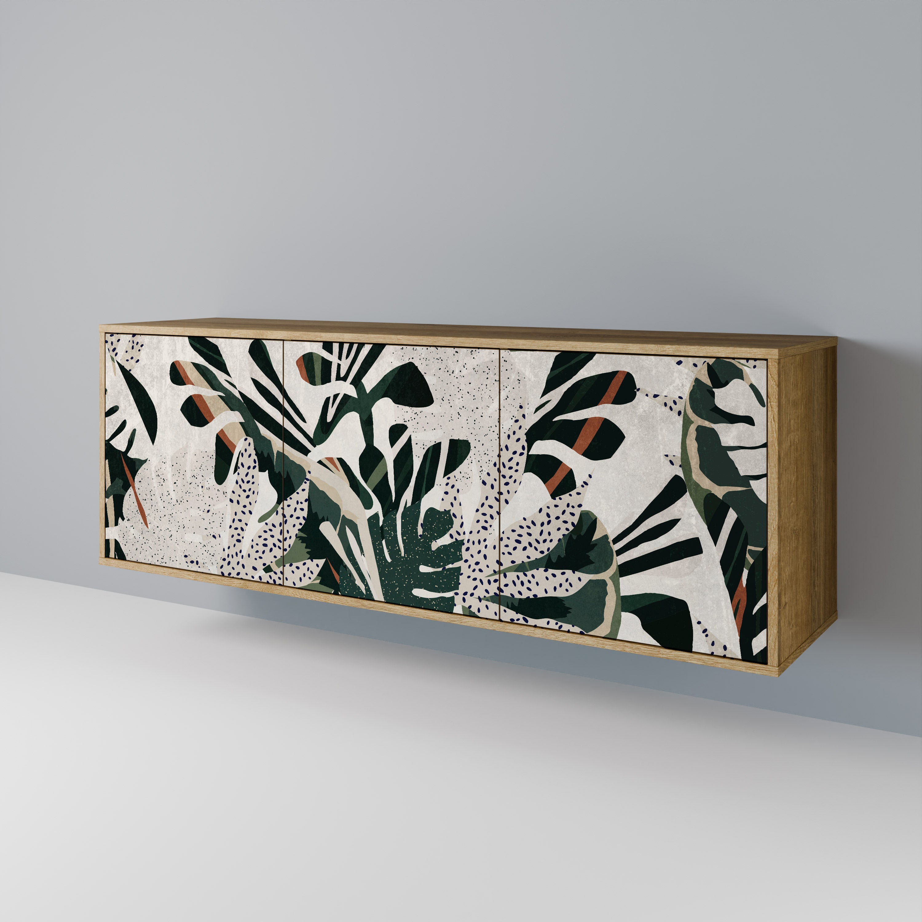 VERDURE FORMATION 3-Door Sideboard in Oak Effect