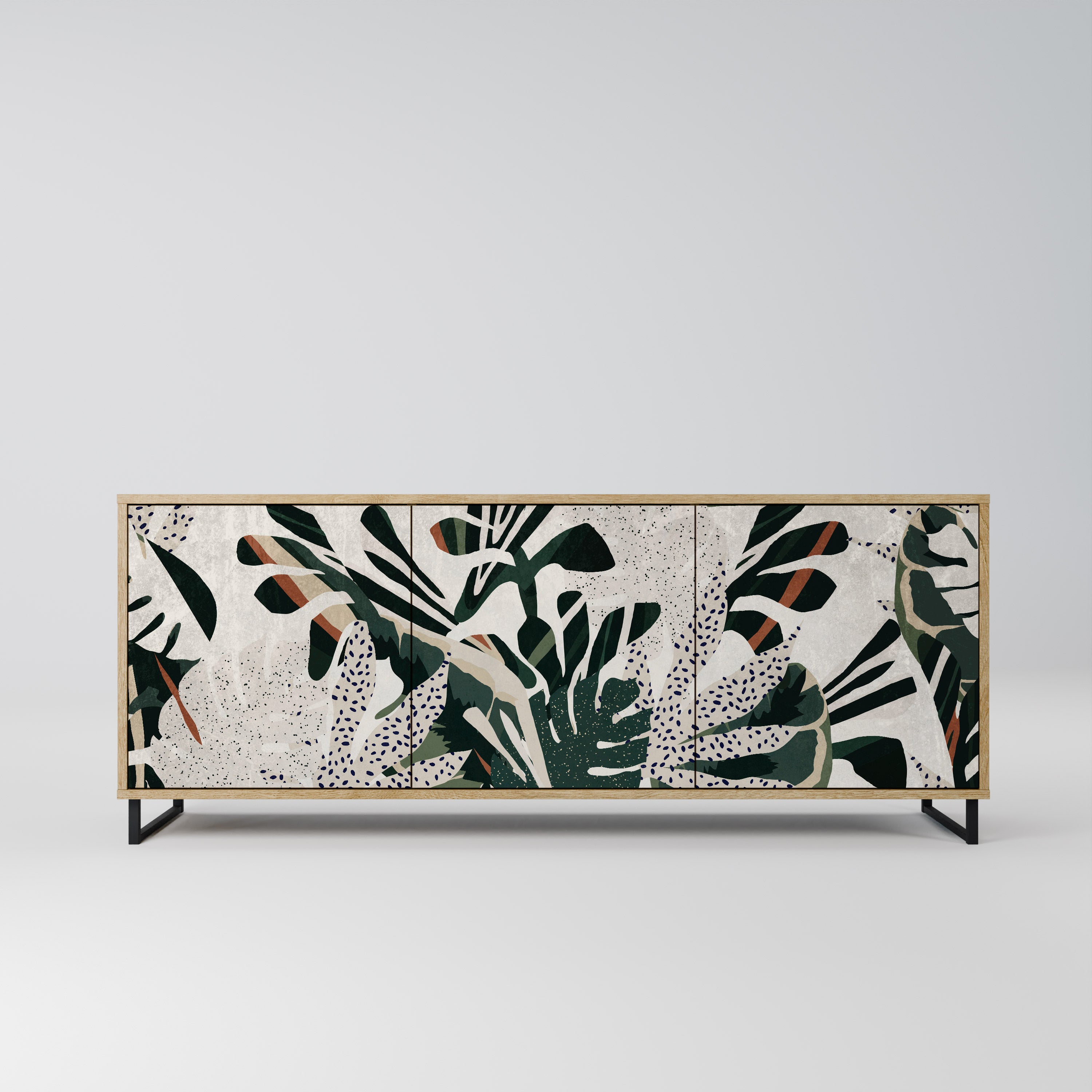 VERDURE FORMATION 3-Door Sideboard in Oak Effect
