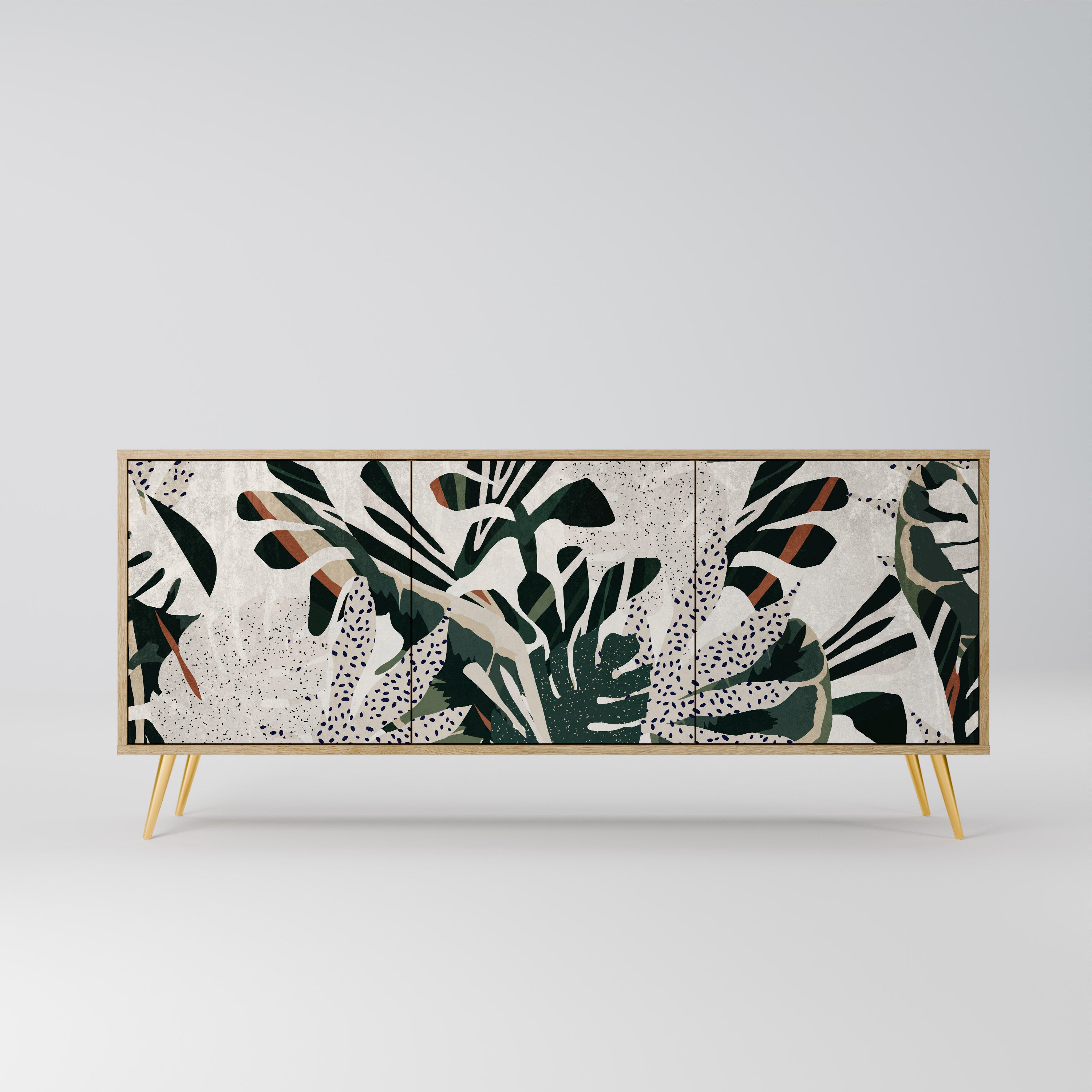 VERDURE FORMATION 3-Door Sideboard in Oak Effect