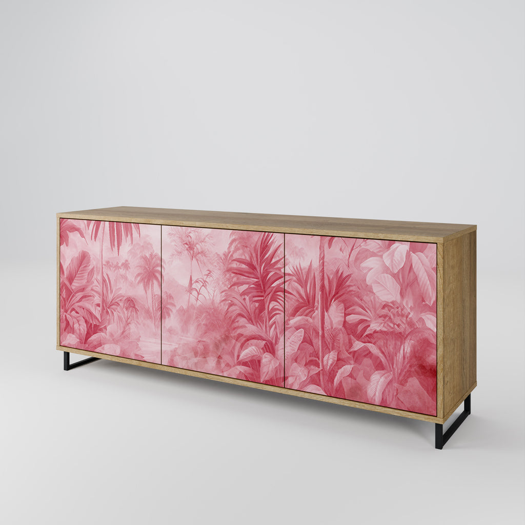 Aparador SWEET TROPICS de 3 puertas con efecto roble