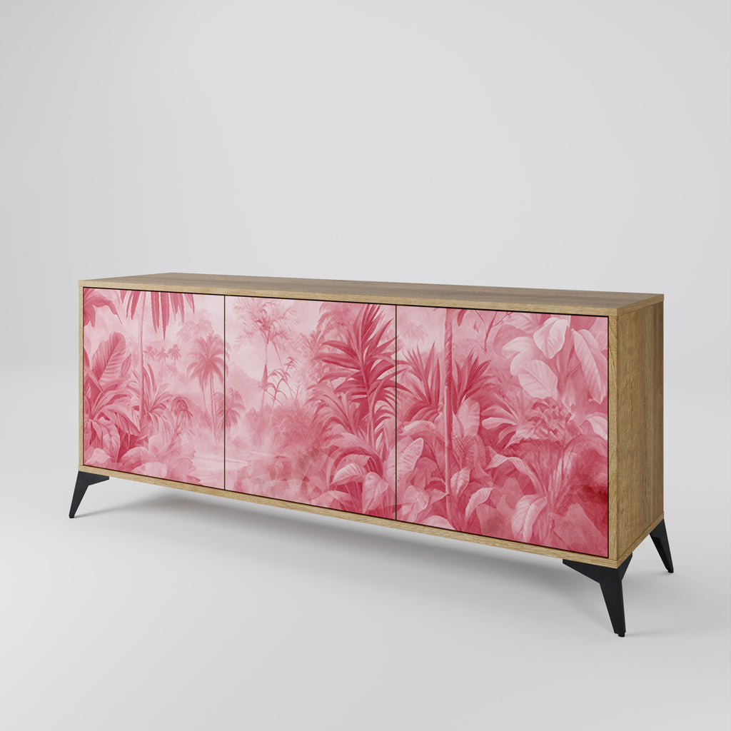 Aparador SWEET TROPICS de 3 puertas con efecto roble