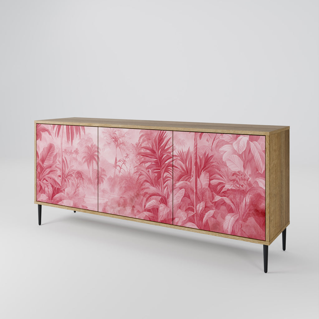 Aparador SWEET TROPICS de 3 puertas con efecto roble
