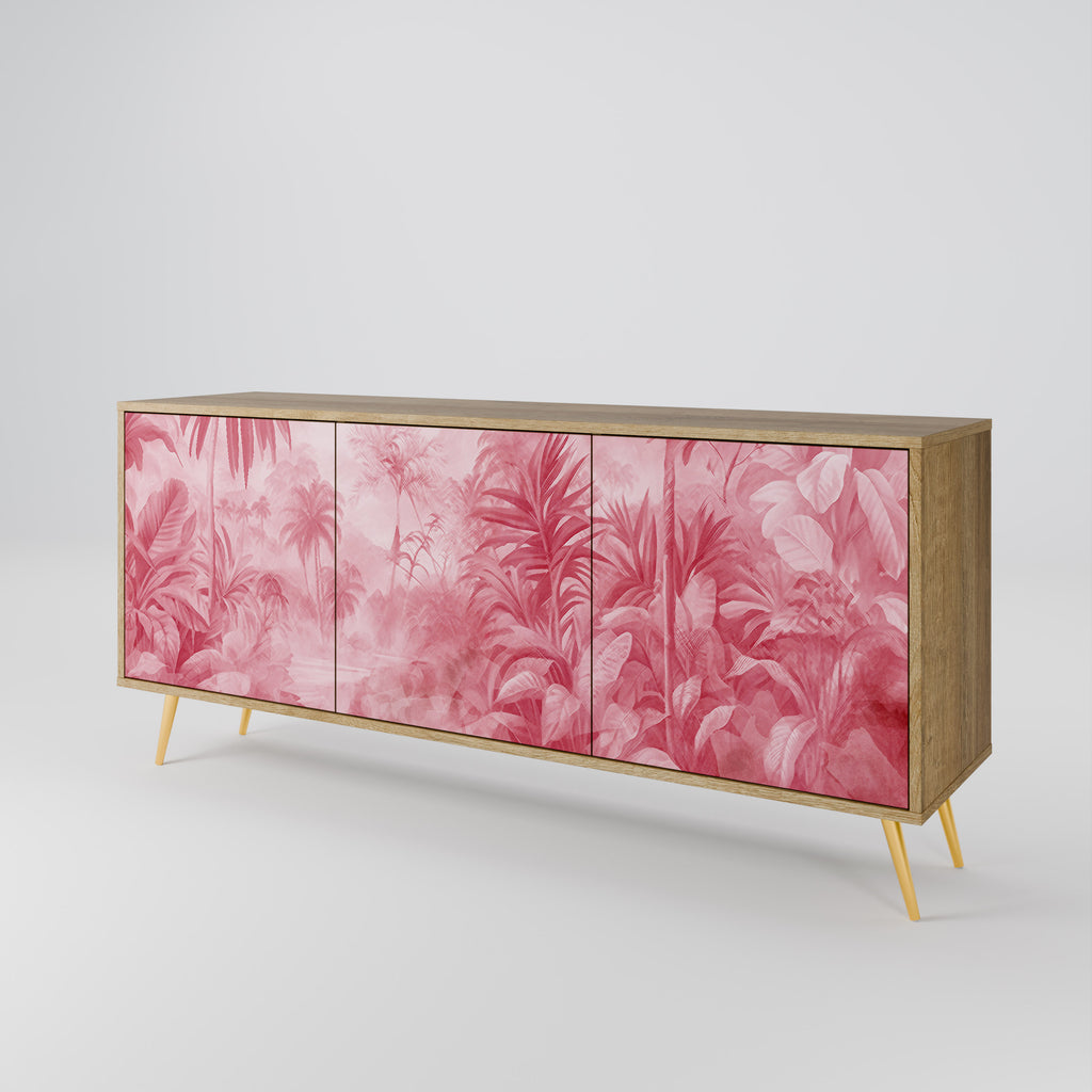 Aparador SWEET TROPICS de 3 puertas con efecto roble