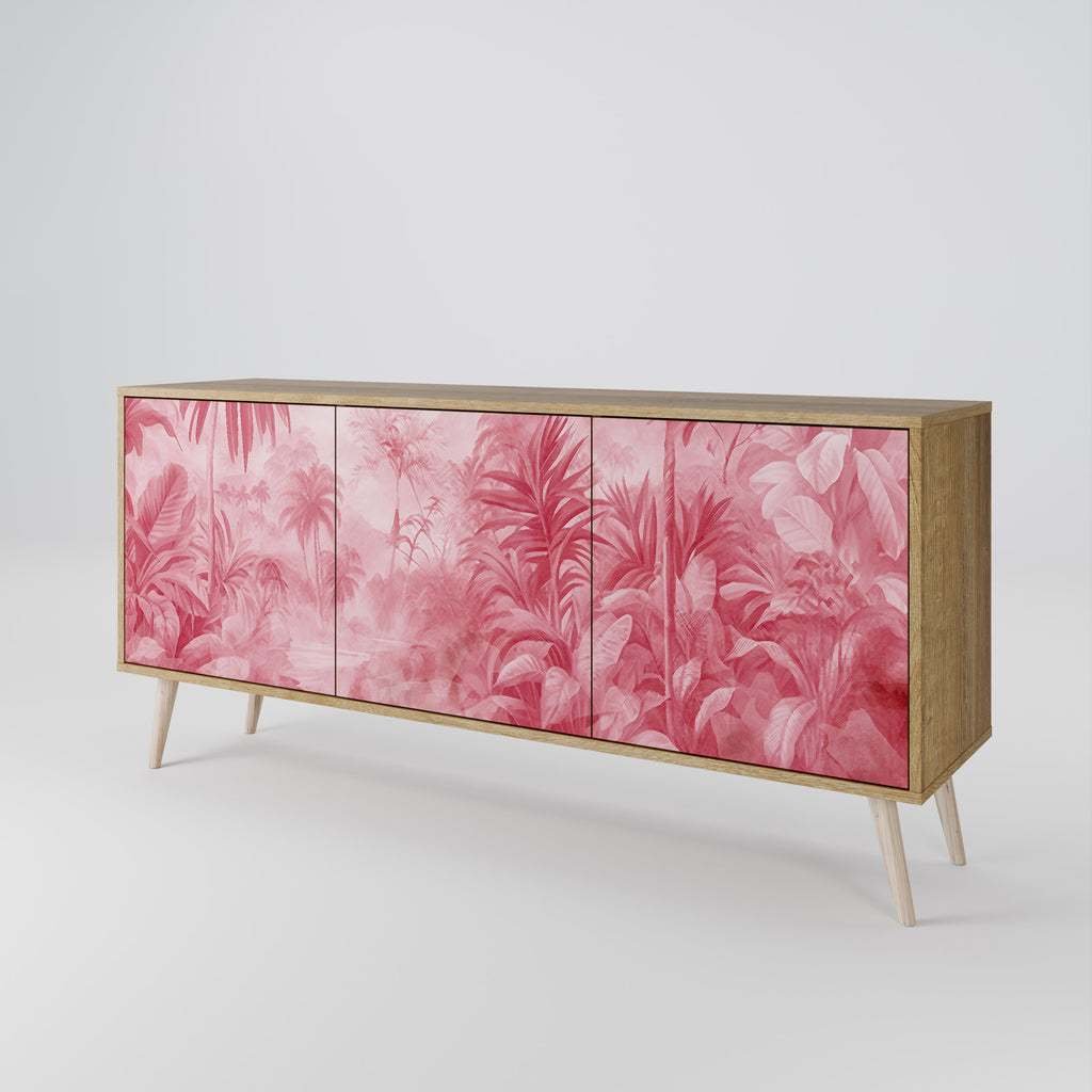 Aparador SWEET TROPICS de 3 puertas con efecto roble
